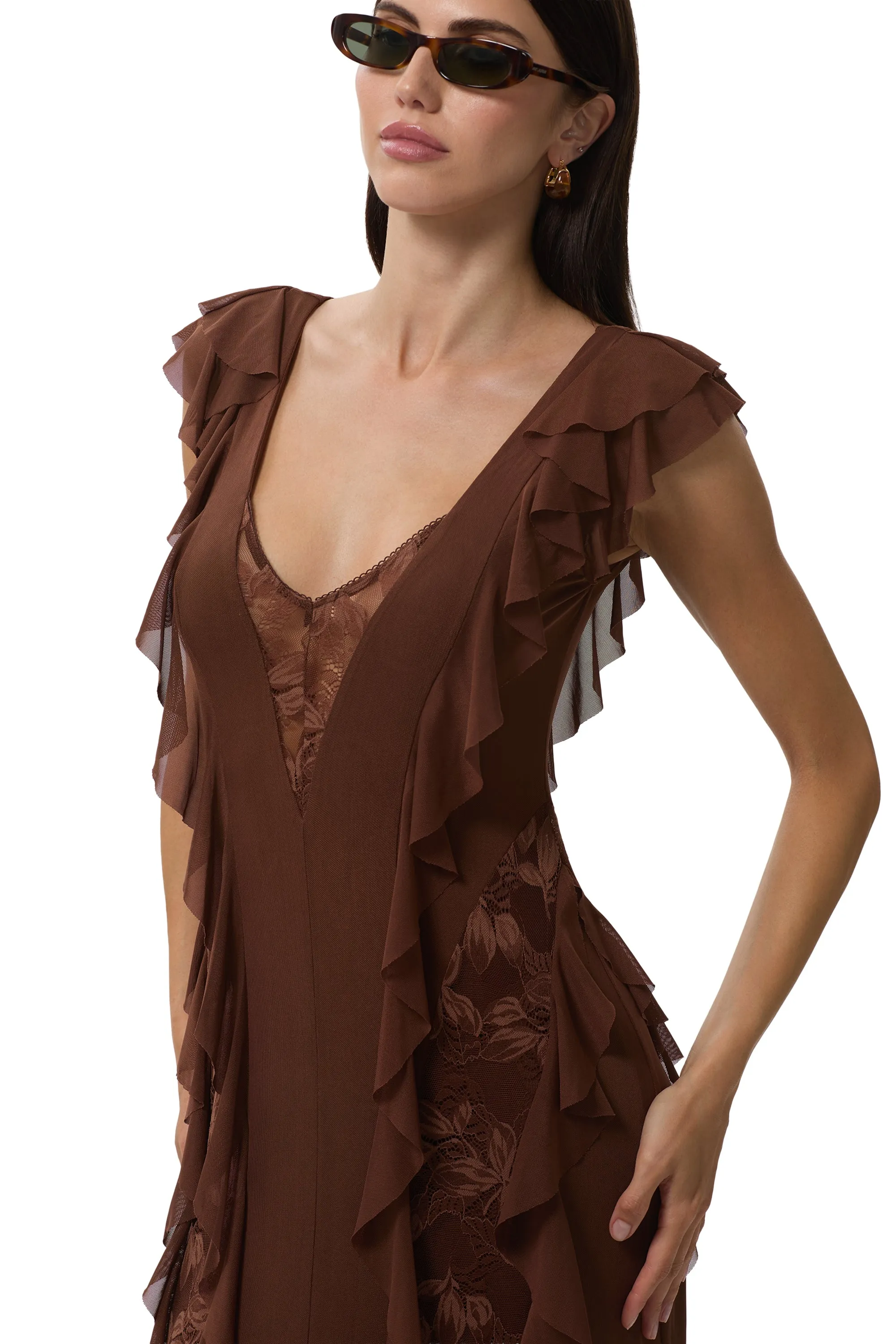 Trista Dress - Cappuccino sold by AFRM product image thumbnail 5