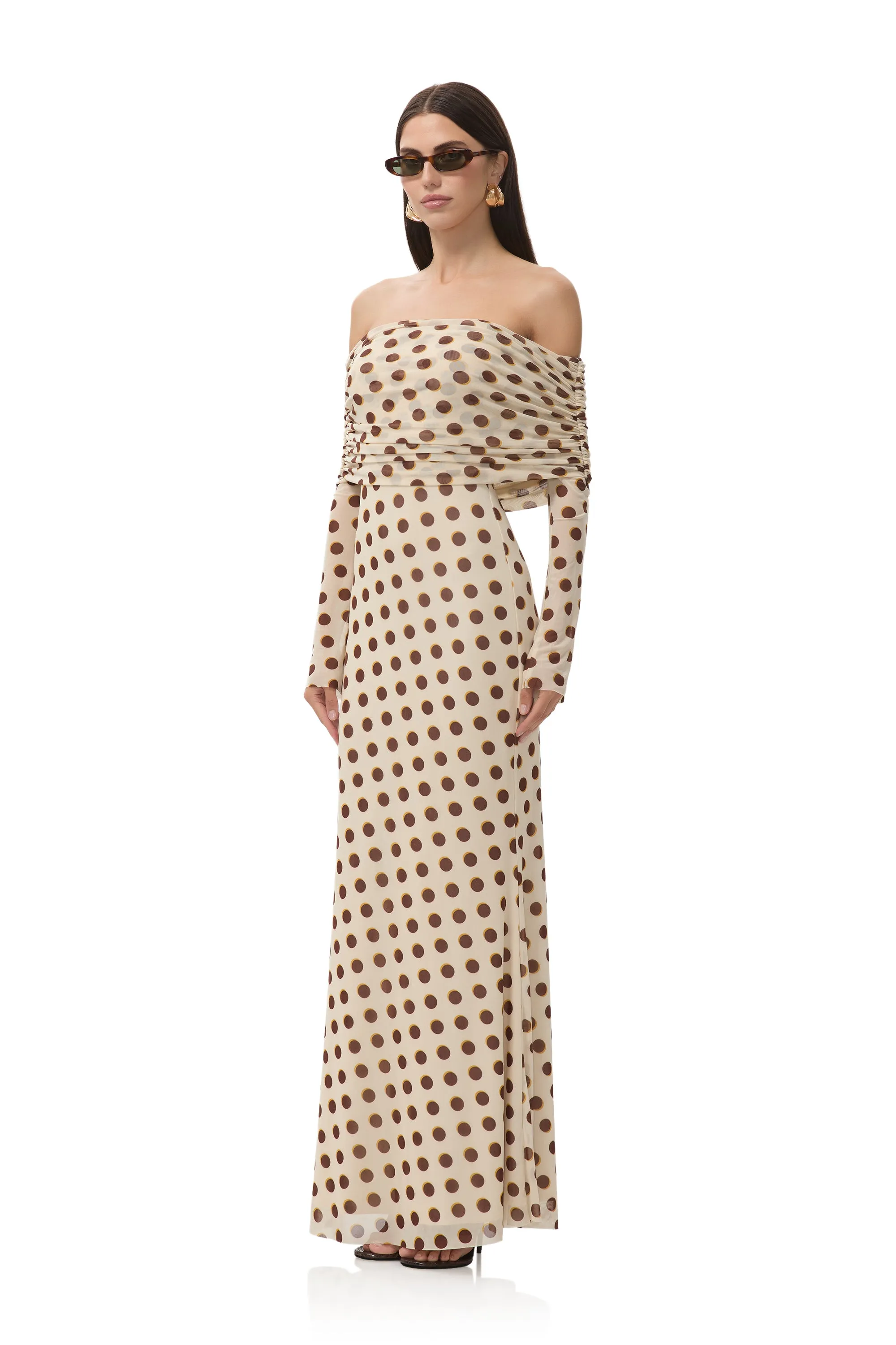 Thelma Dress - Gold Halo Dot sold by AFRM product image thumbnail 5