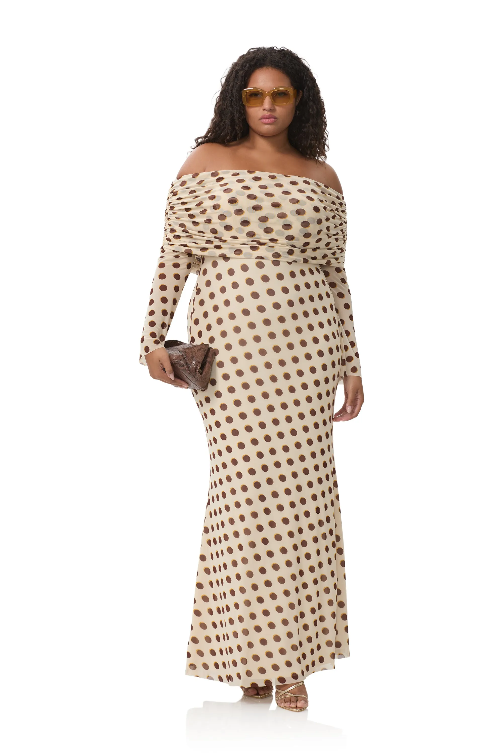 Thelma Dress - Gold Halo Dot sold by AFRM product image thumbnail 2