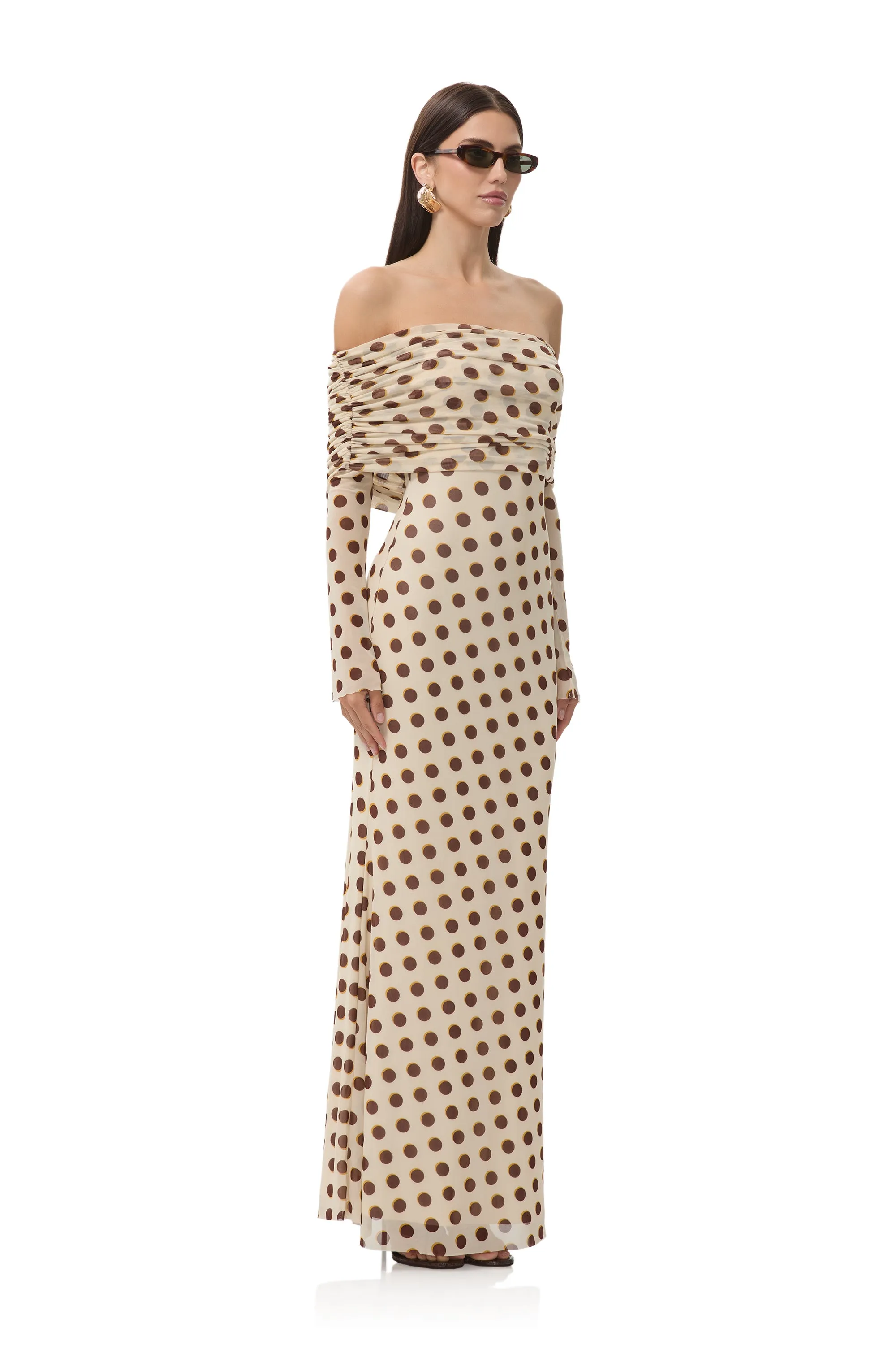Thelma Dress - Gold Halo Dot sold by AFRM product image thumbnail 3