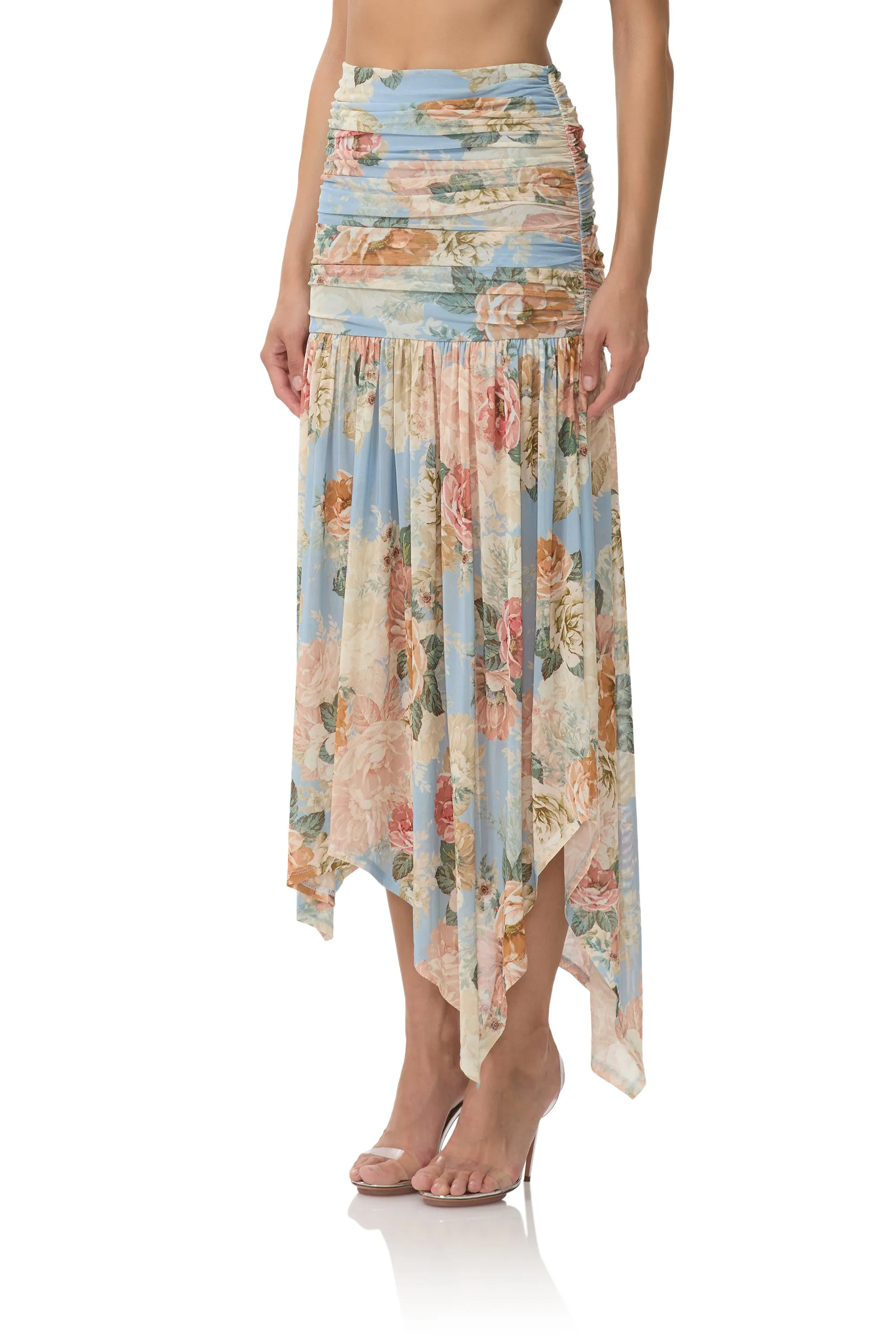 Estella Skirt - Soft Slate Bloom sold by AFRM product image thumbnail 4