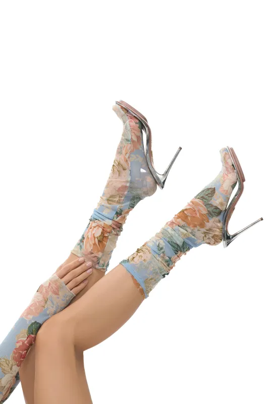 AFRM Socks - Soft Slate Bloom sold by AFRM