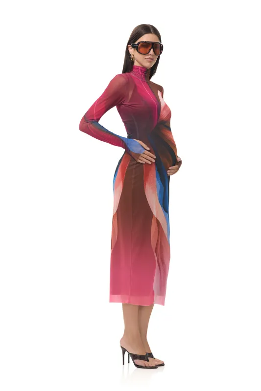 Shailene Dress - Earthen Leaf Lotus sold by AFRM