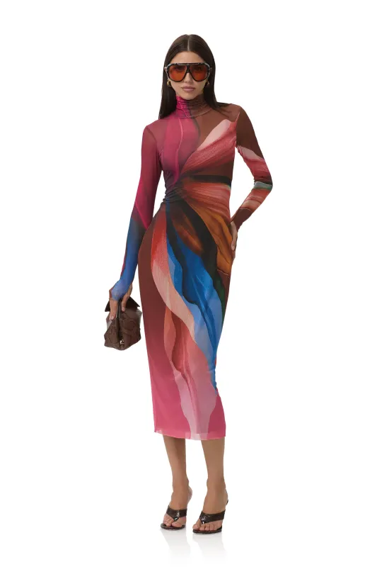 Shailene Dress - Earthen Leaf Lotus sold by AFRM