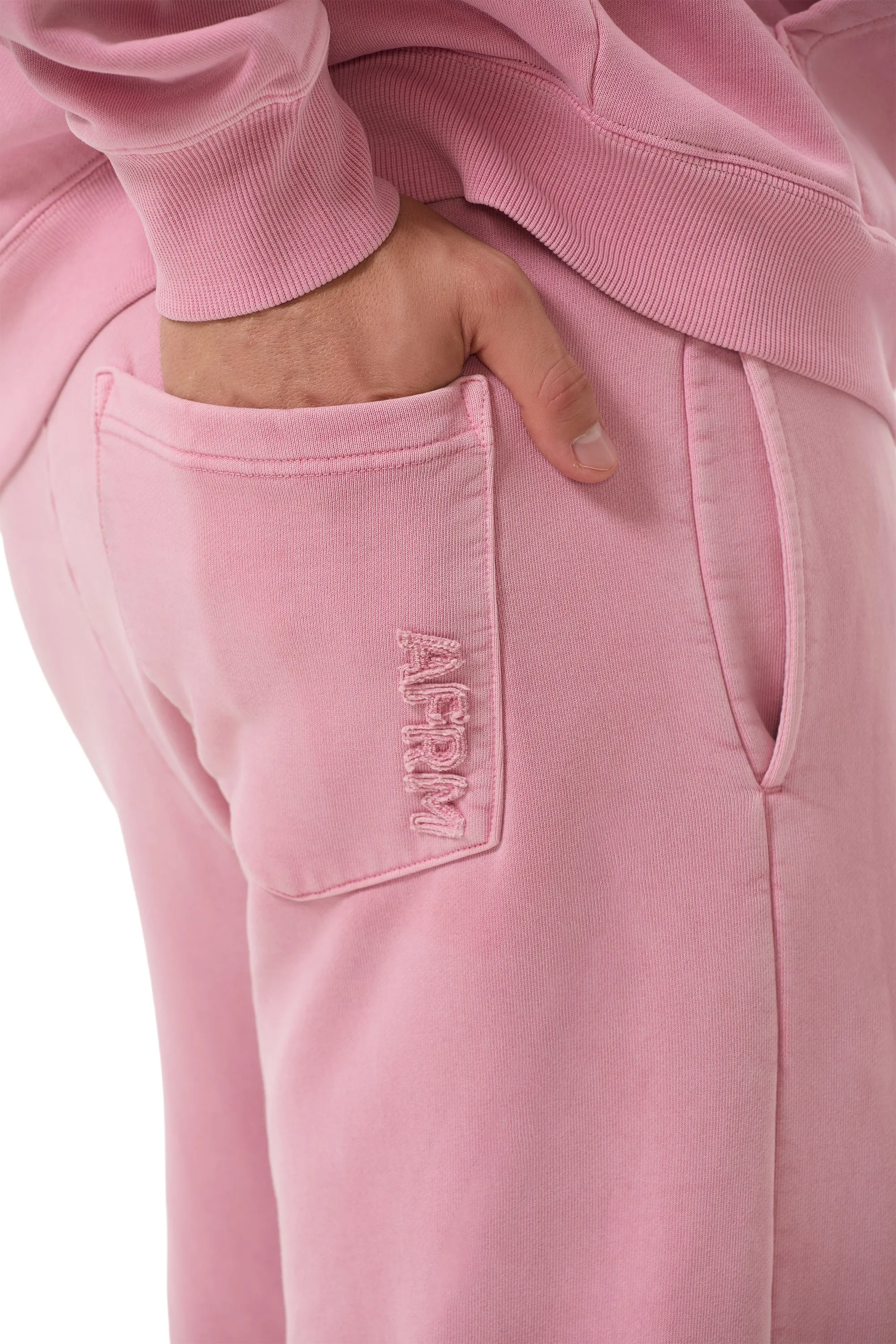 Finely Straight Leg Sweatpant - Clay Pink sold by AFRM product image thumbnail 3