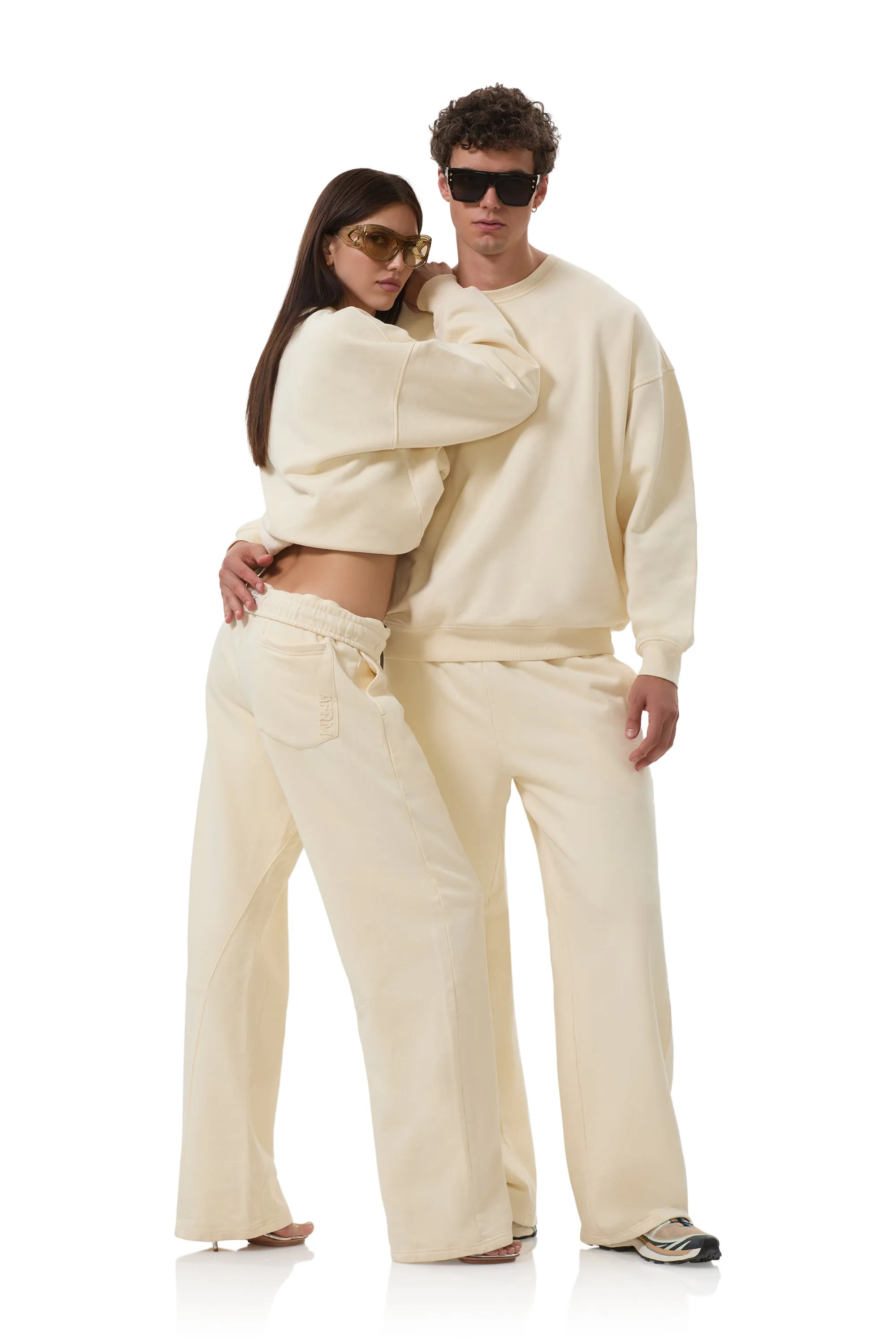 Finely Straight Leg Sweatpant - Vintage White sold by AFRM product image thumbnail 2