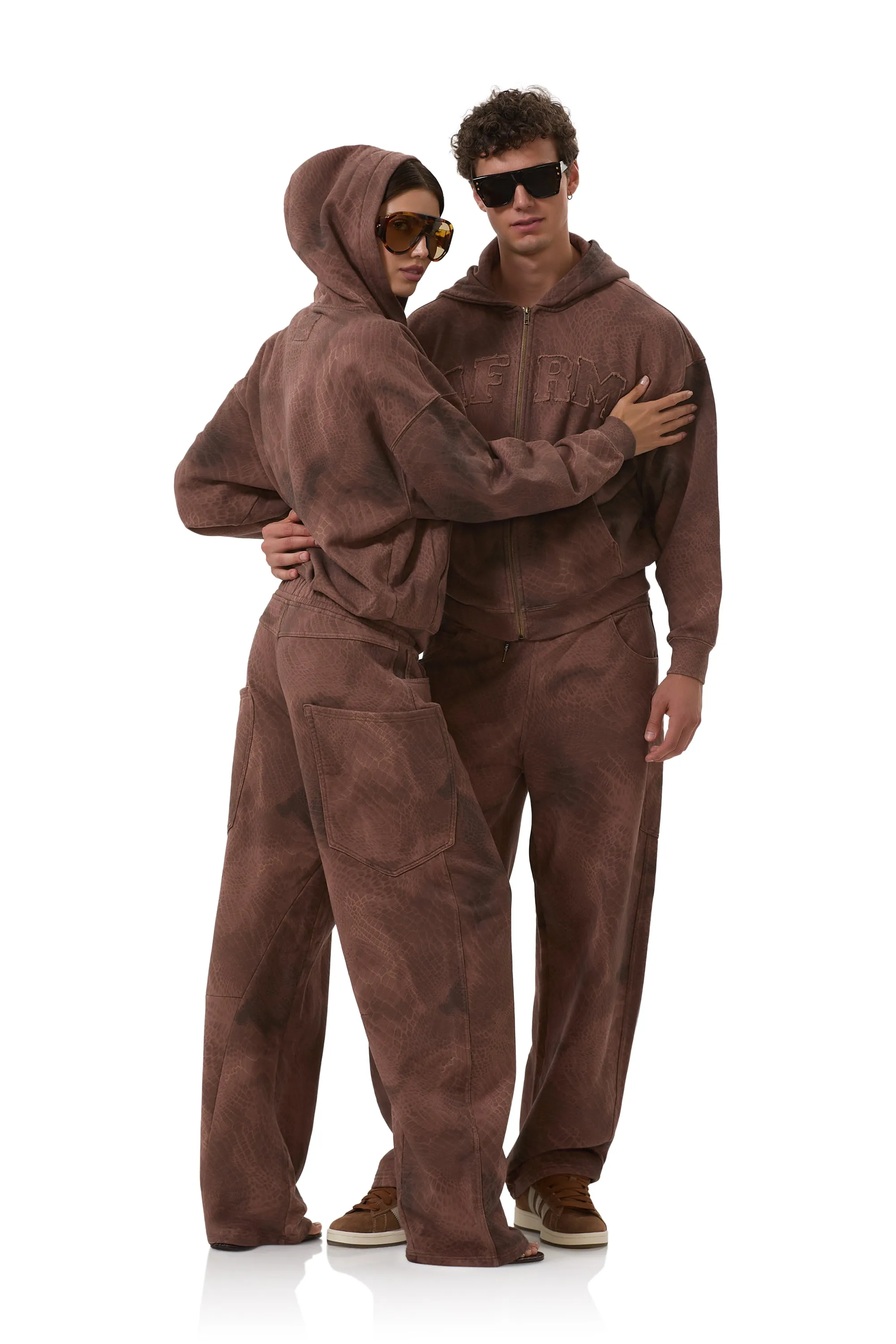 Ryan Barrel Sweatpant - Brown Snake sold by AFRM product image thumbnail 2