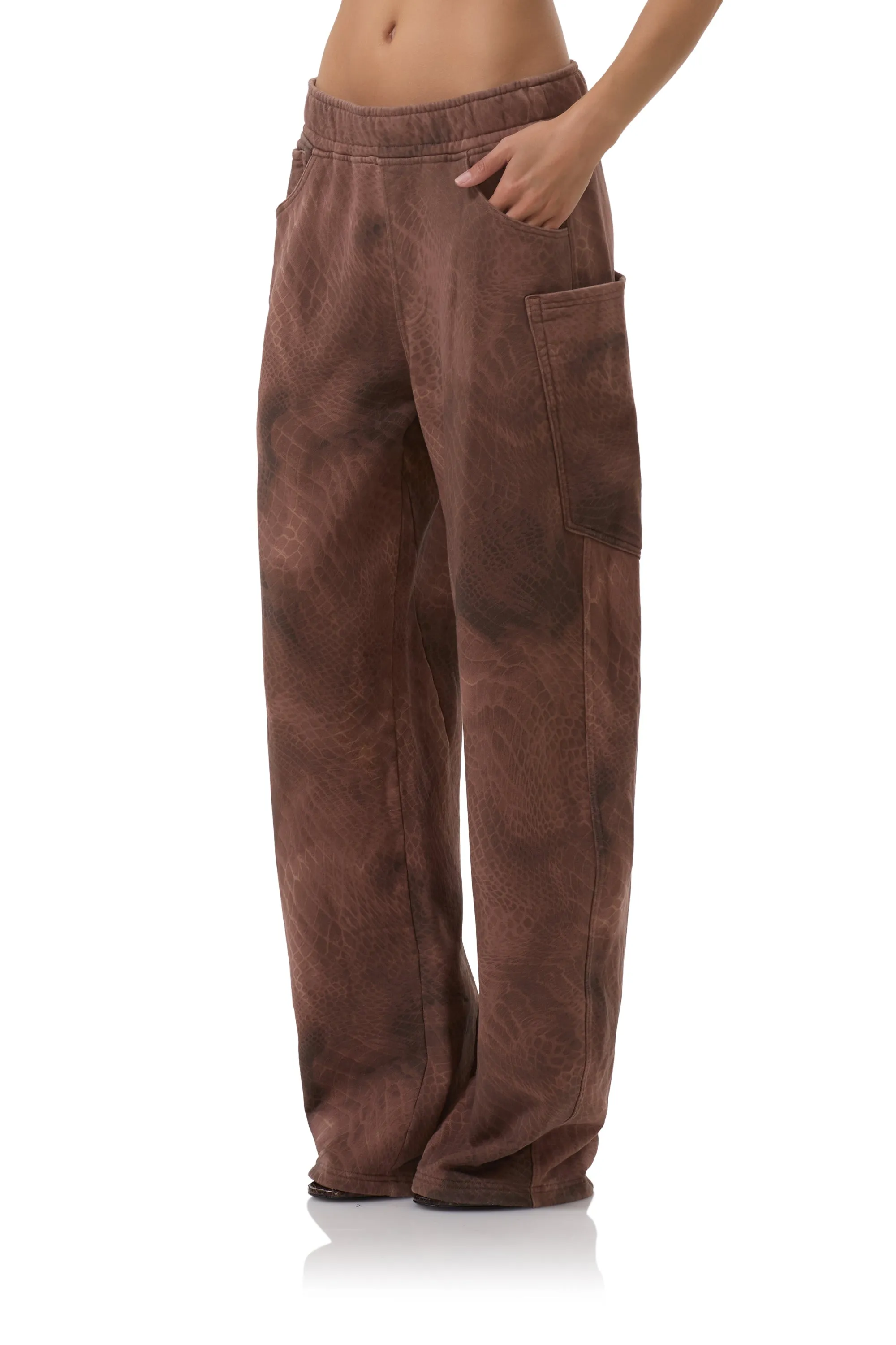 Ryan Barrel Sweatpant - Brown Snake sold by AFRM product image thumbnail 5