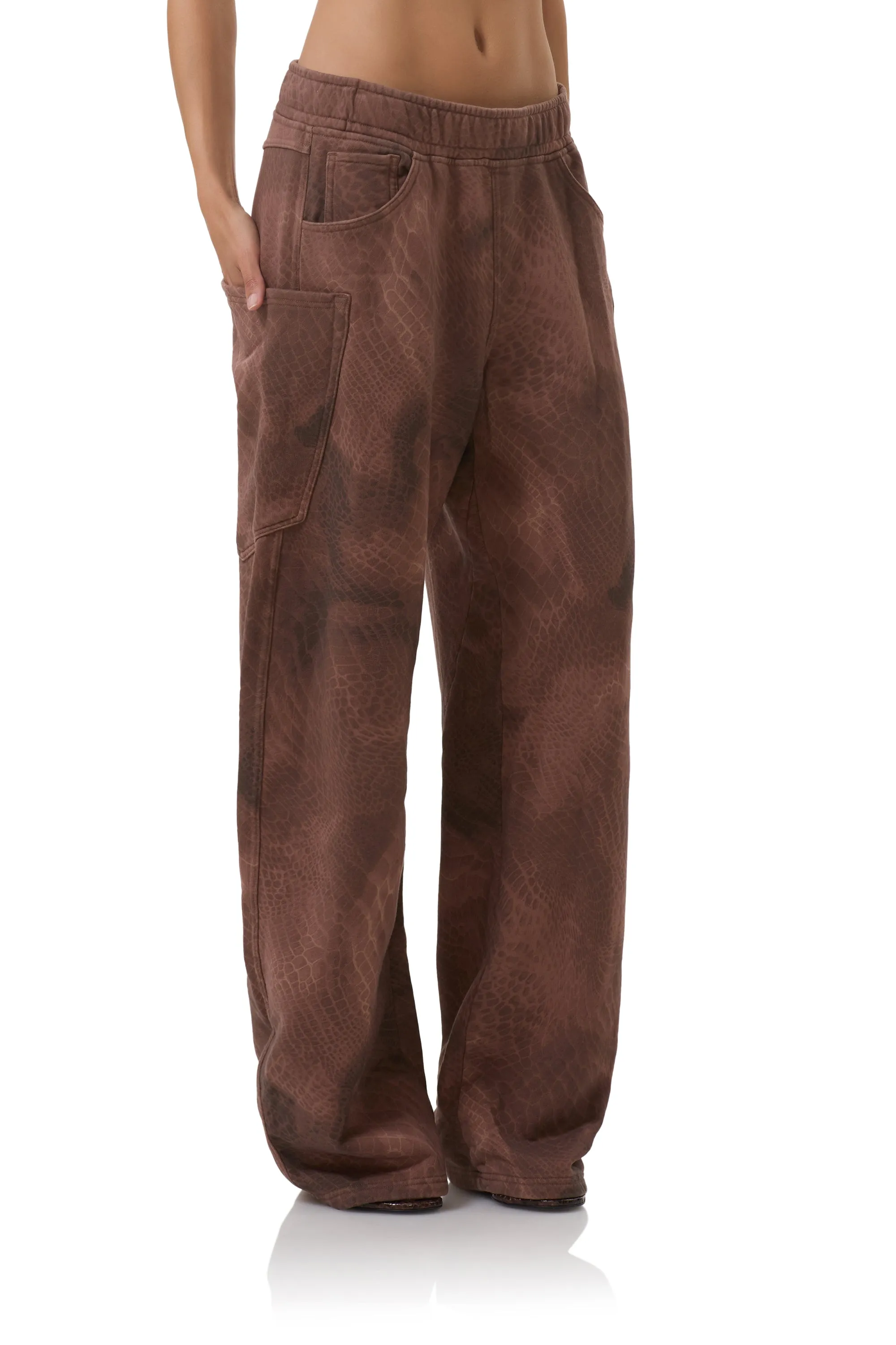 Ryan Barrel Sweatpant - Brown Snake sold by AFRM product image thumbnail 4