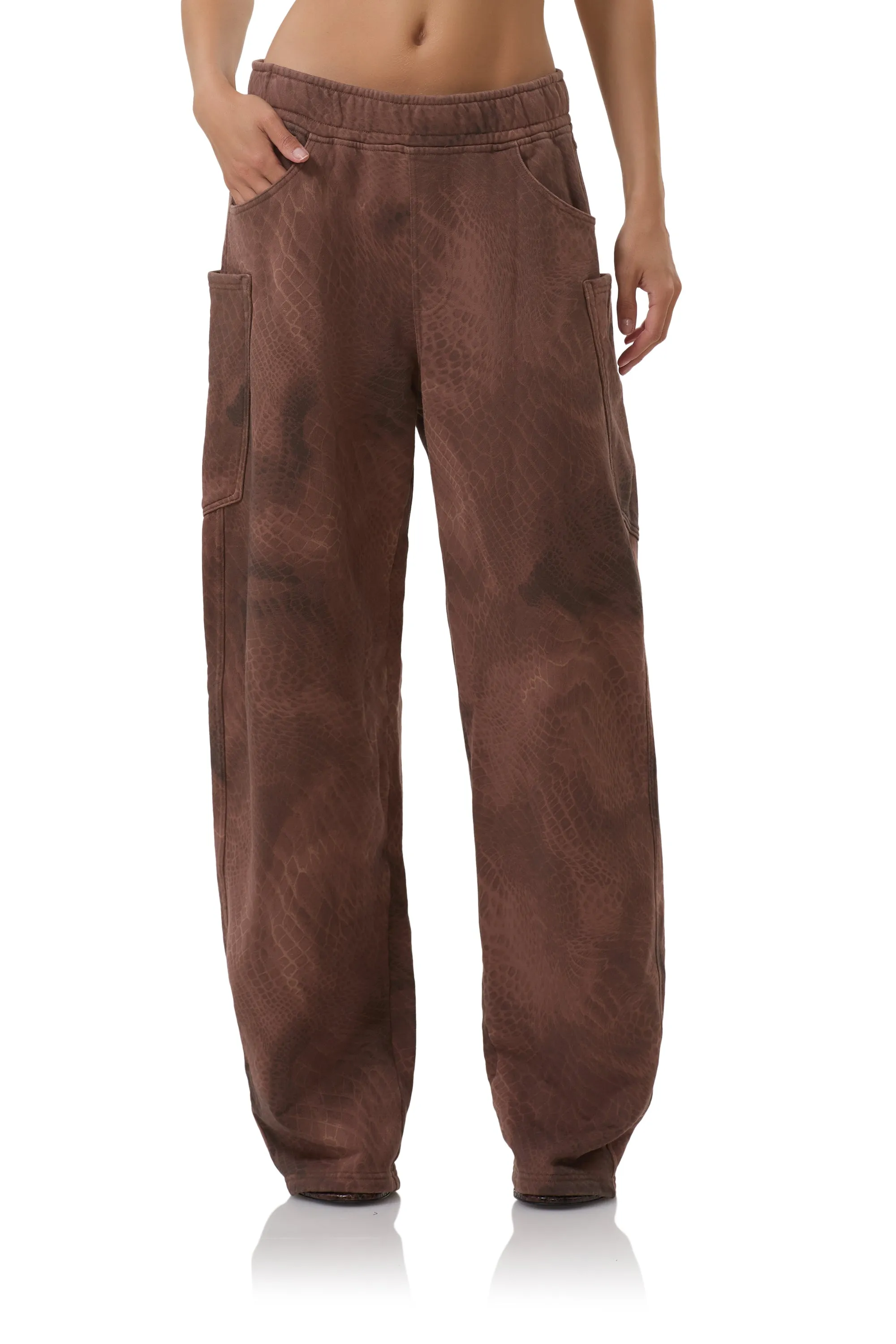 Ryan Barrel Sweatpant - Brown Snake sold by AFRM product image thumbnail 3