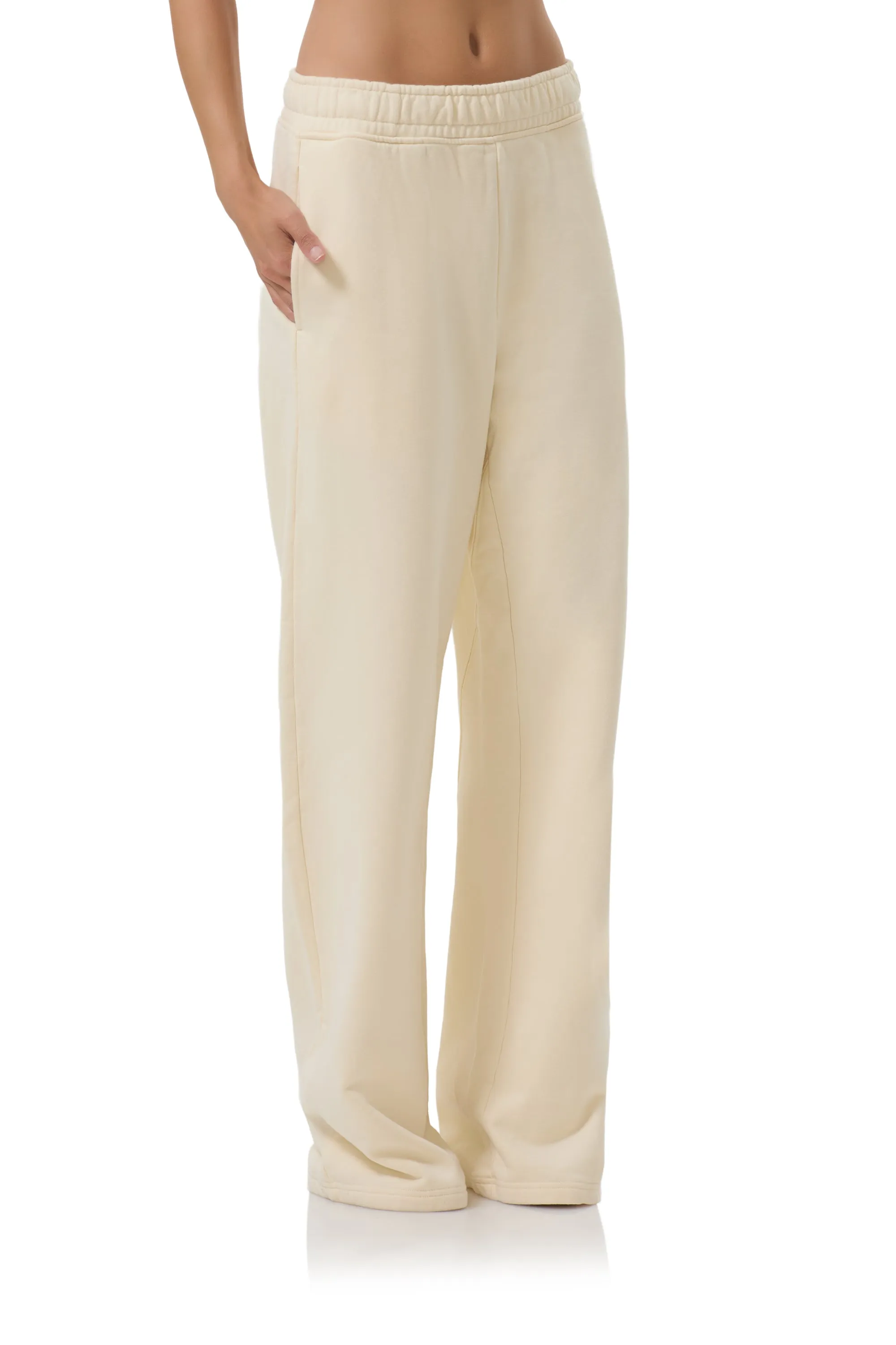 Finely Straight Leg Sweatpant - Vintage White sold by AFRM product image thumbnail 3