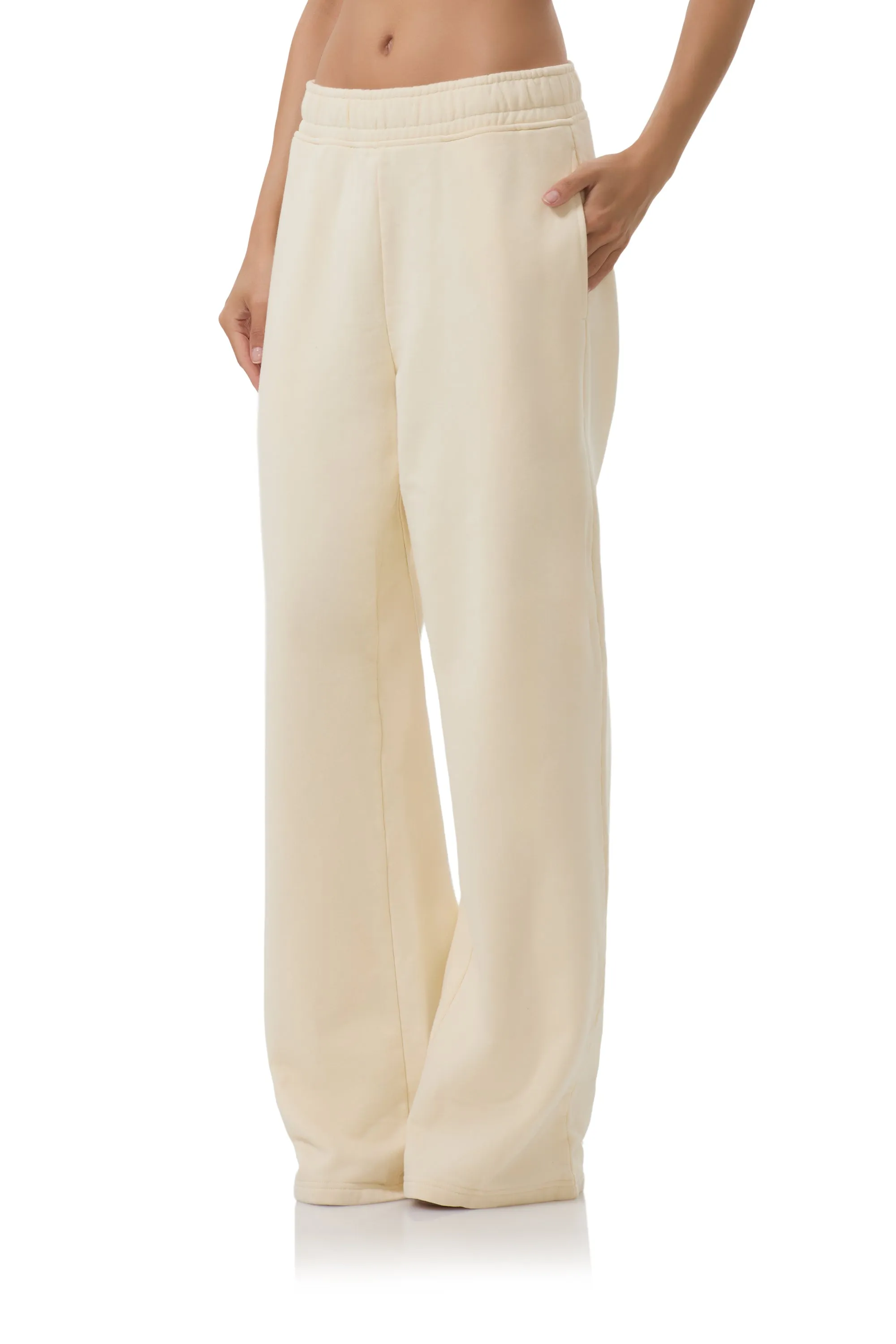 Finely Straight Leg Sweatpant - Vintage White sold by AFRM product image thumbnail 4