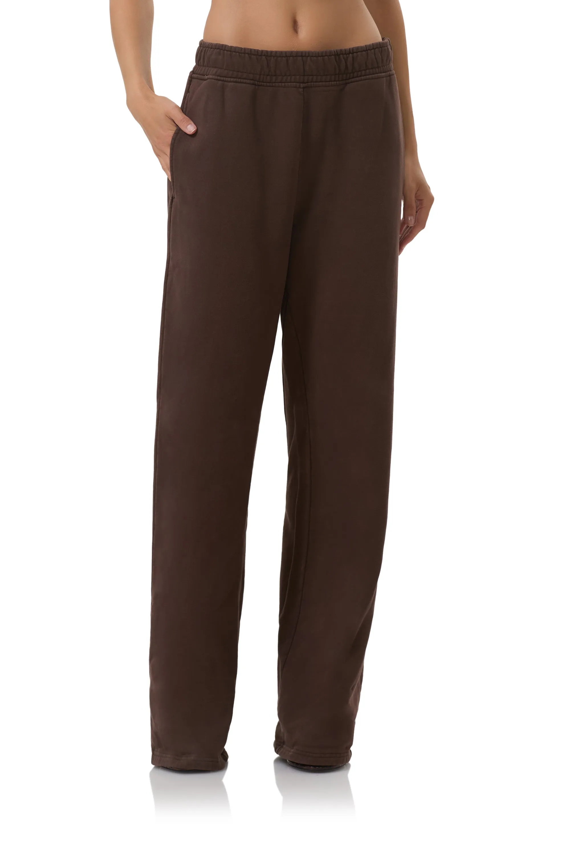 Finely Straight Leg Sweatpant - Espresso sold by AFRM product image thumbnail 4