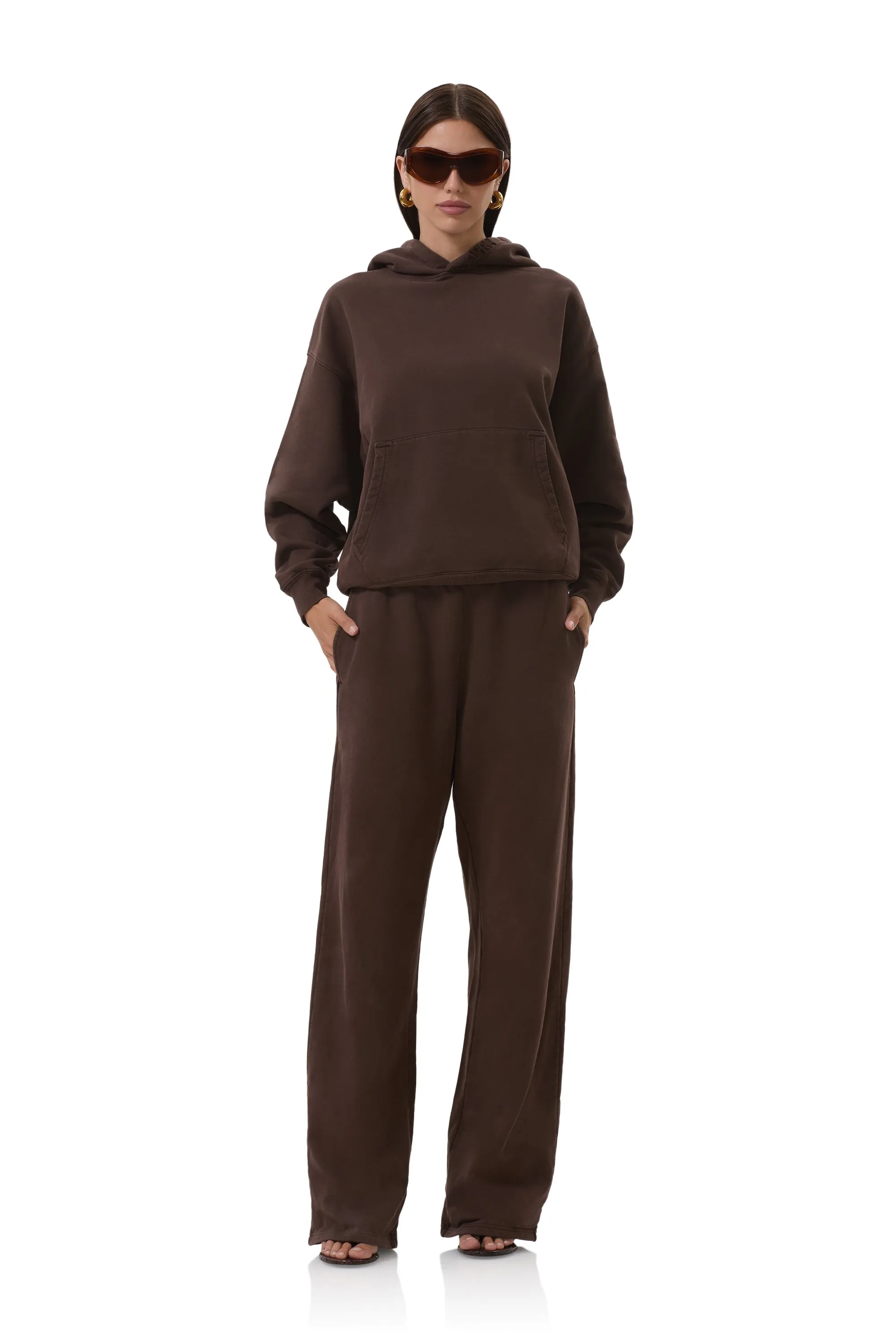 Finely Straight Leg Sweatpant - Espresso sold by AFRM product image thumbnail 2