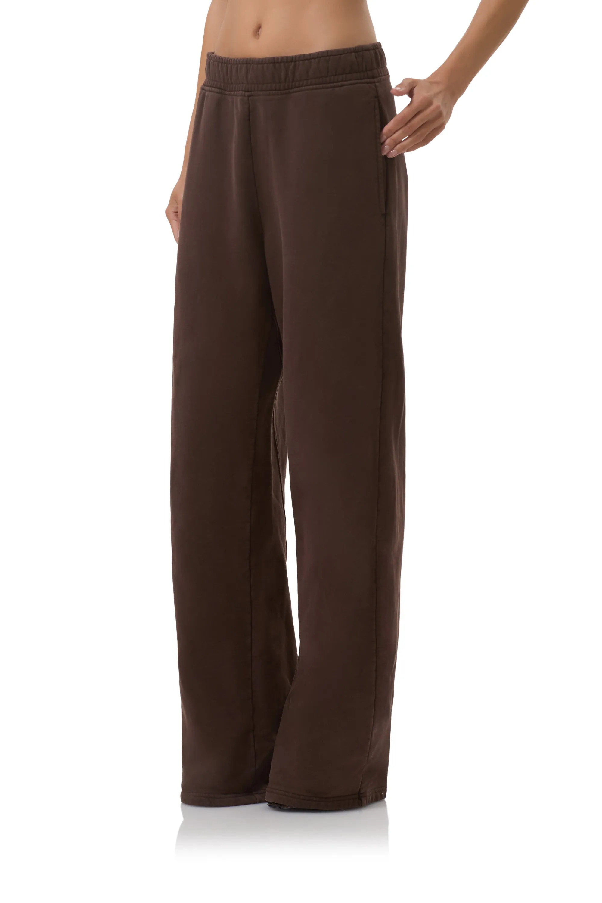 Finely Straight Leg Sweatpant - Espresso sold by AFRM product image thumbnail 5