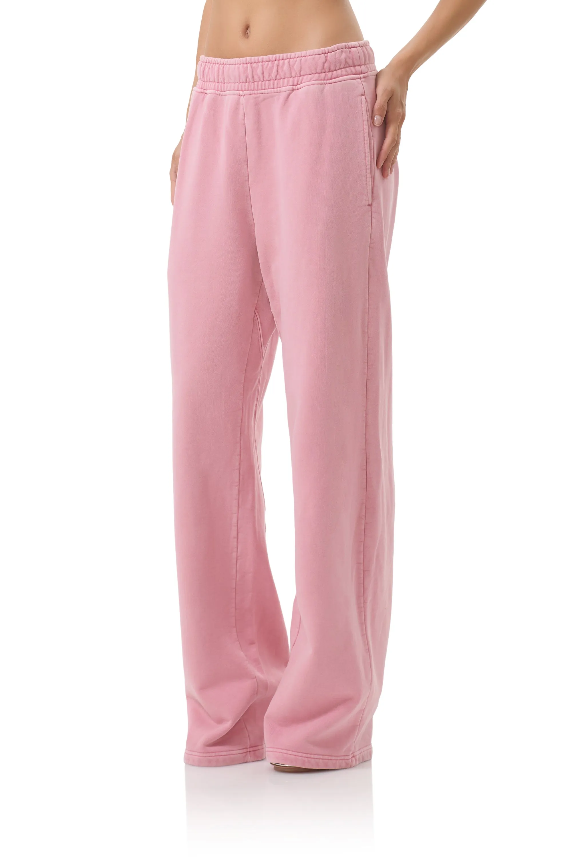 Finely Straight Leg Sweatpant - Clay Pink sold by AFRM product image thumbnail 5