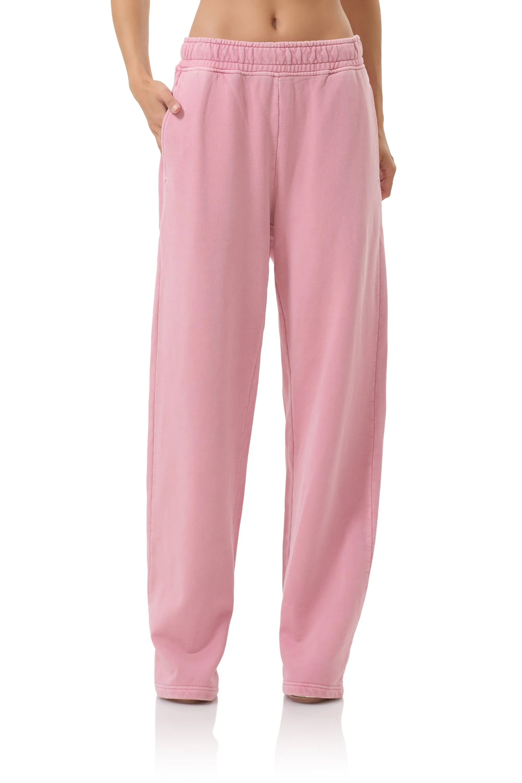 Finely Straight Leg Sweatpant - Clay Pink sold by AFRM product image thumbnail 3