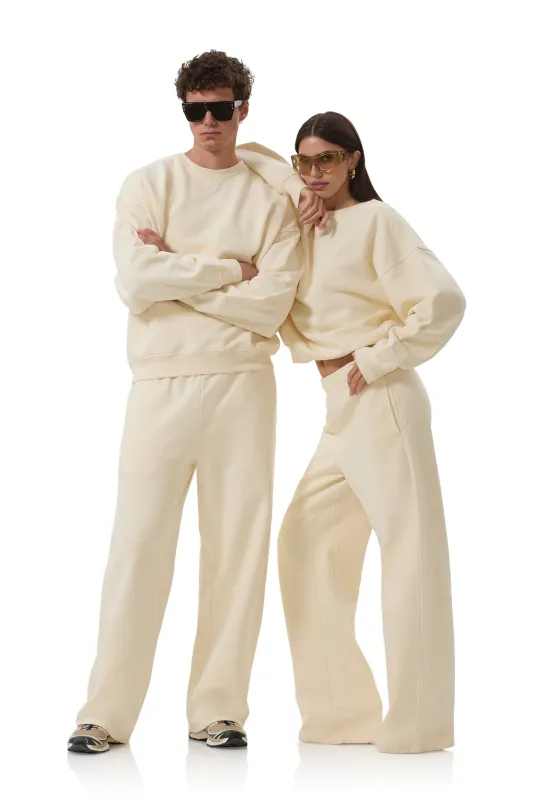 Ezra Crew Neck Sweatshirt - Vintage White sold by AFRM