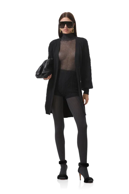 Benoite Sweater Short - Noir sold by AFRM