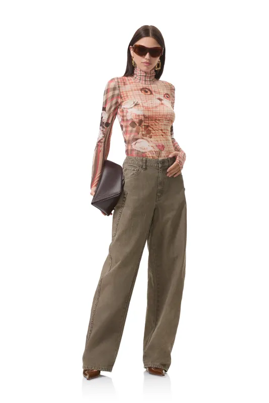 Zadie Top - Kitten Plaid sold by AFRM