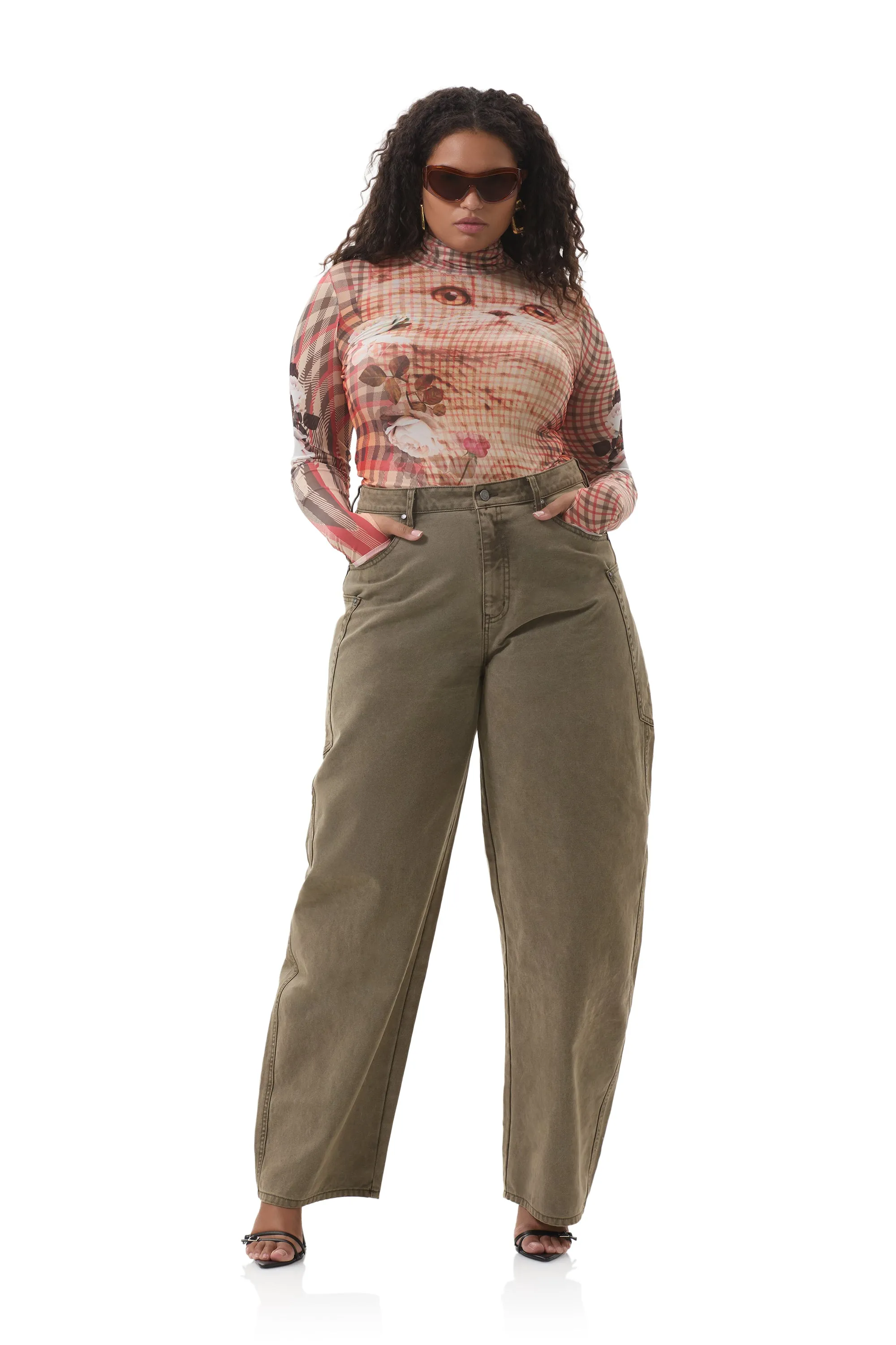 Zadie Top - Kitten Plaid sold by AFRM product image thumbnail 2