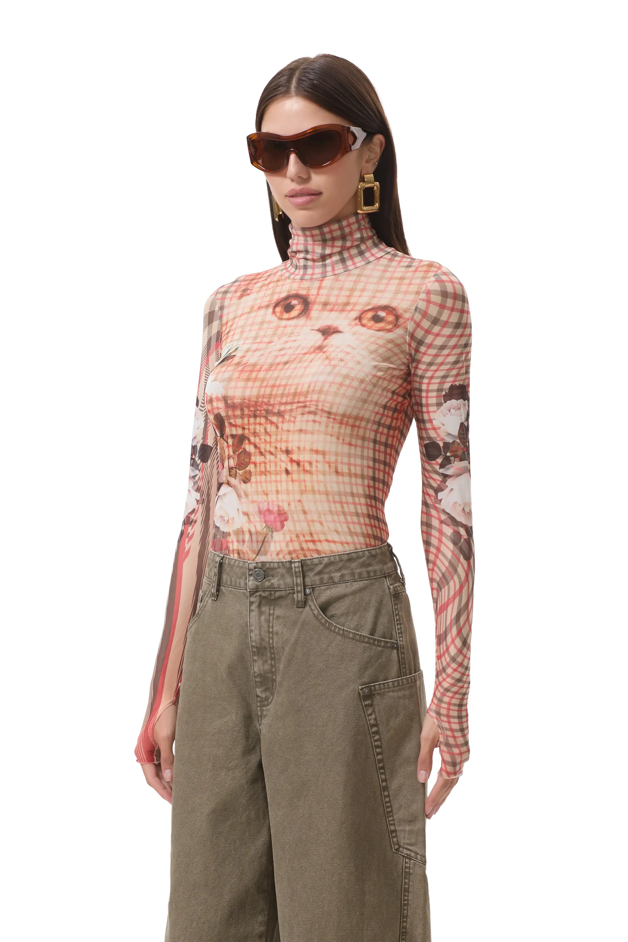 Zadie Top - Kitten Plaid sold by AFRM product image thumbnail 5