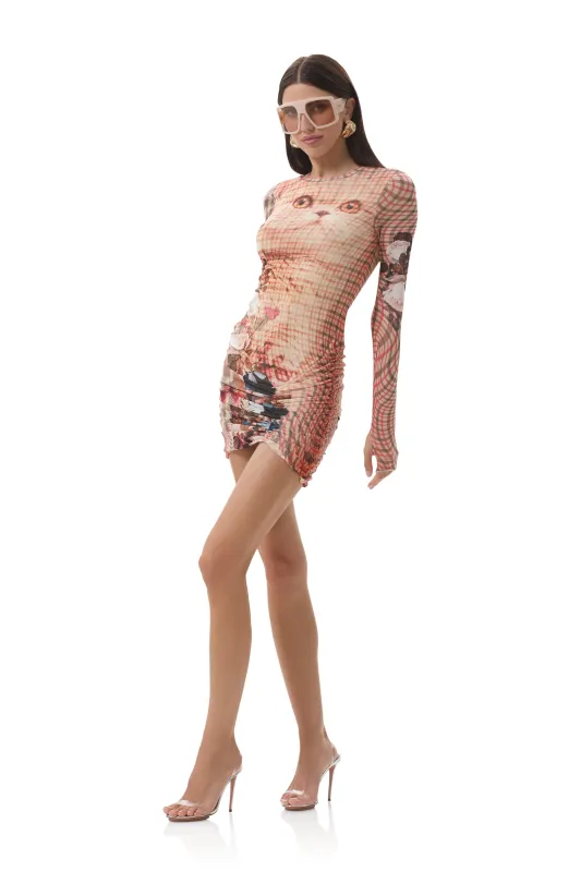 Mirza Dress - Kitten Plaid sold by AFRM