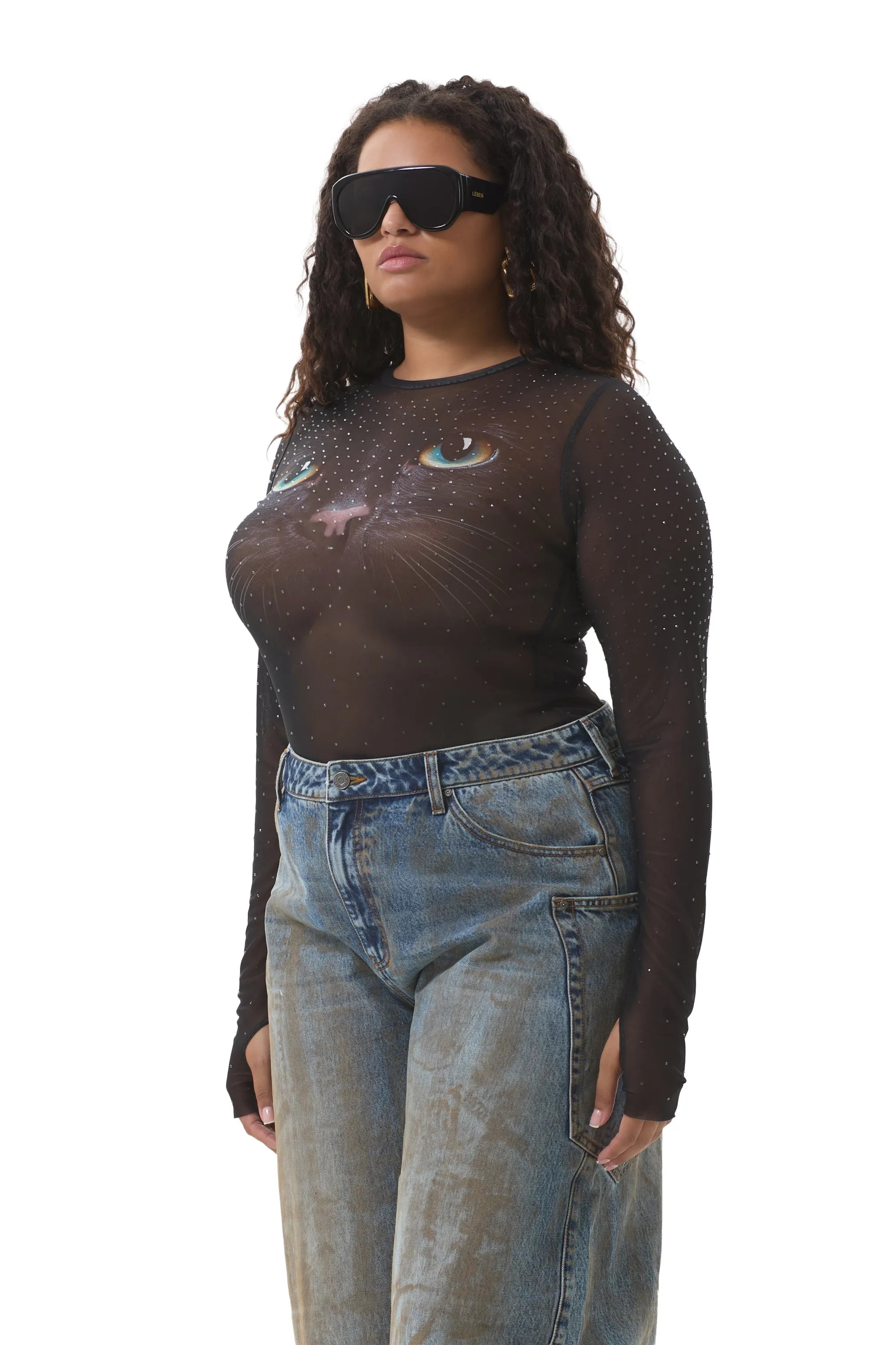 Kaylee Dew Drop Top - Black Cat sold by AFRM product image thumbnail 4