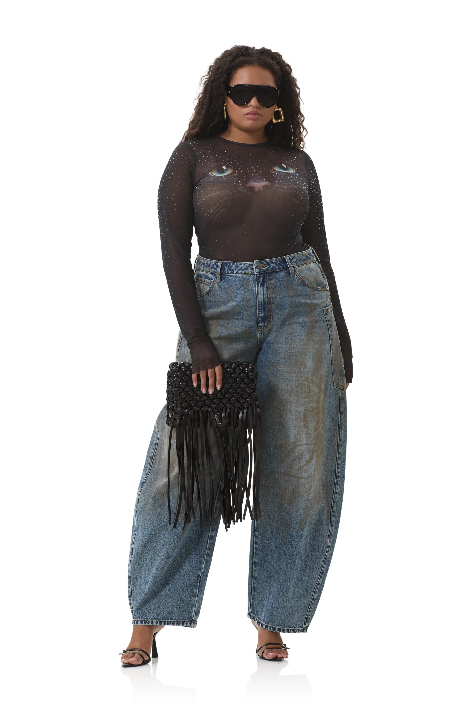 Kaylee Dew Drop Top - Black Cat sold by AFRM product image thumbnail 2