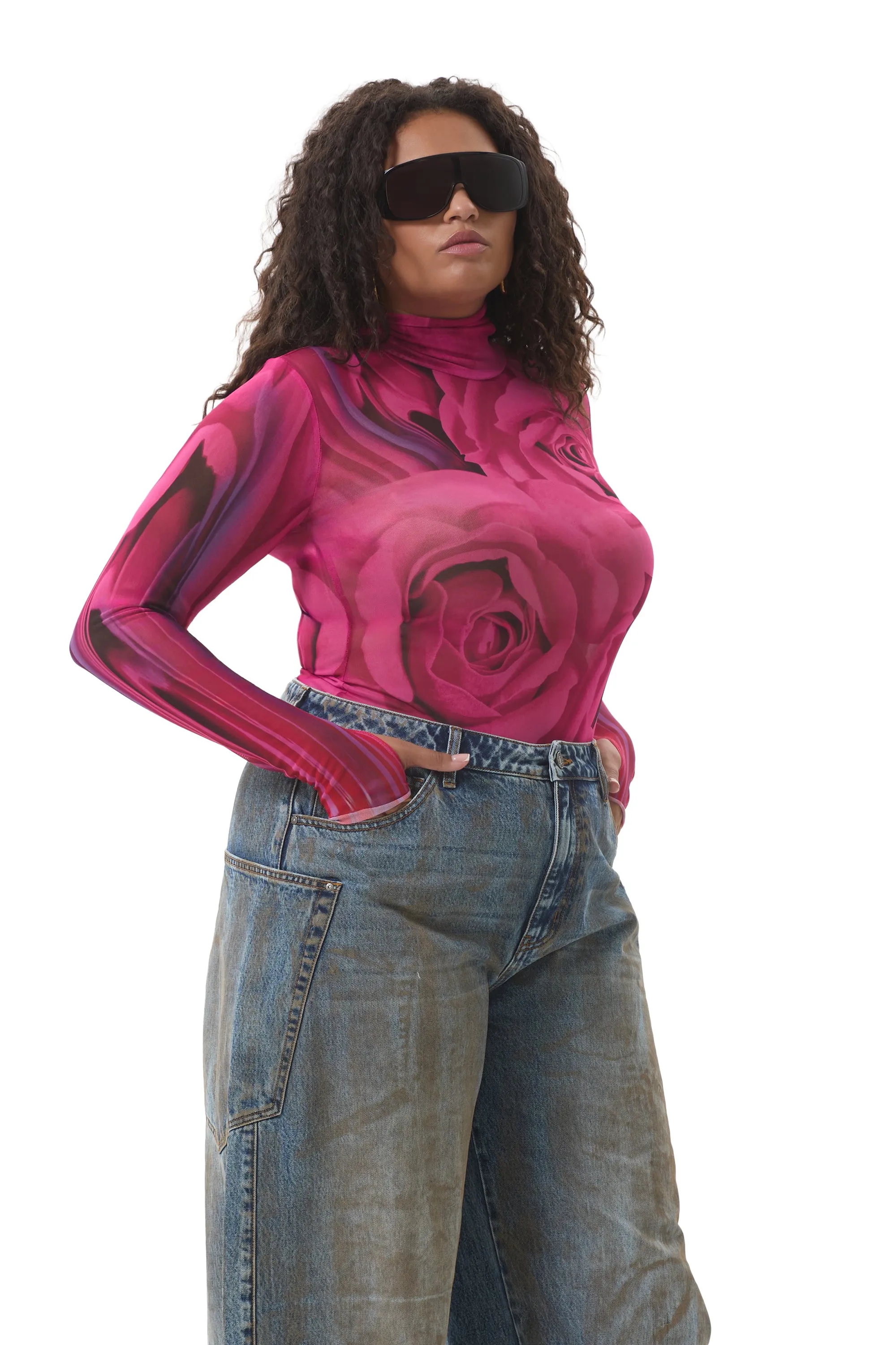 Zadie Top - Fuchsia Rose sold by AFRM product image thumbnail 4
