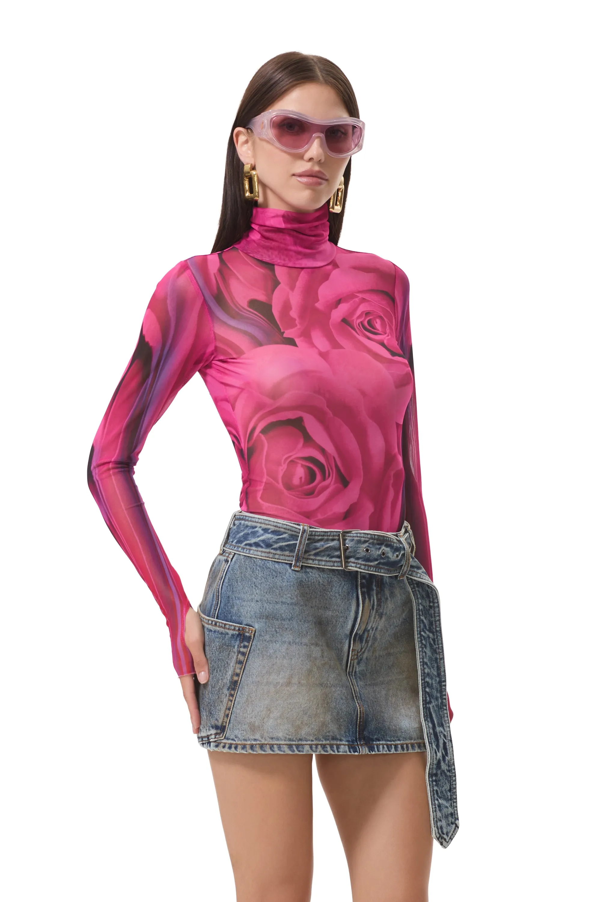 Zadie Top - Fuchsia Rose sold by AFRM product image thumbnail 3