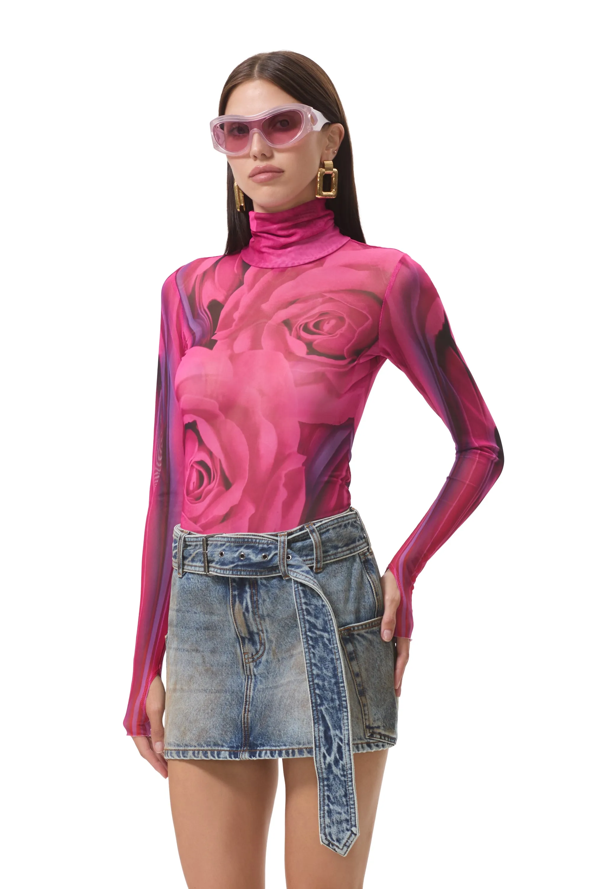 Zadie Top - Fuchsia Rose sold by AFRM product image thumbnail 5