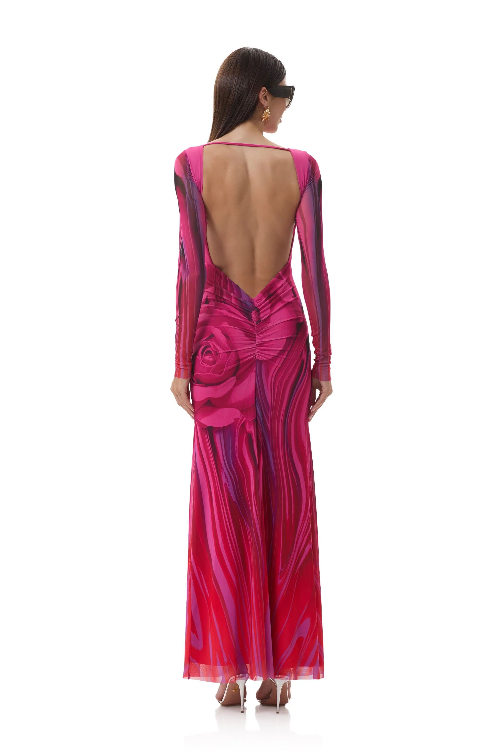 Talmo Dress - Fuchsia Rose sold by AFRM product image thumbnail 4