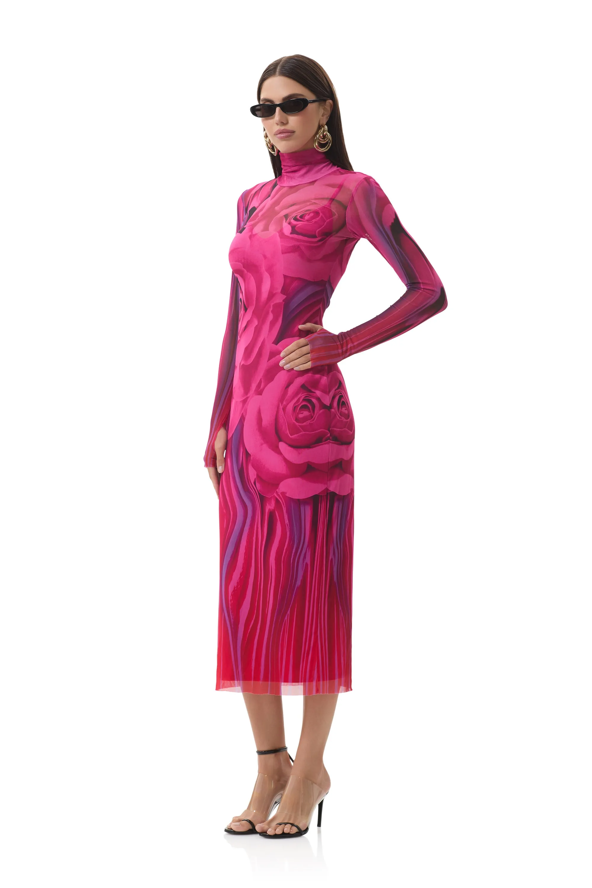 Shailene Dress - Fuchsia Rose sold by AFRM product image thumbnail 5