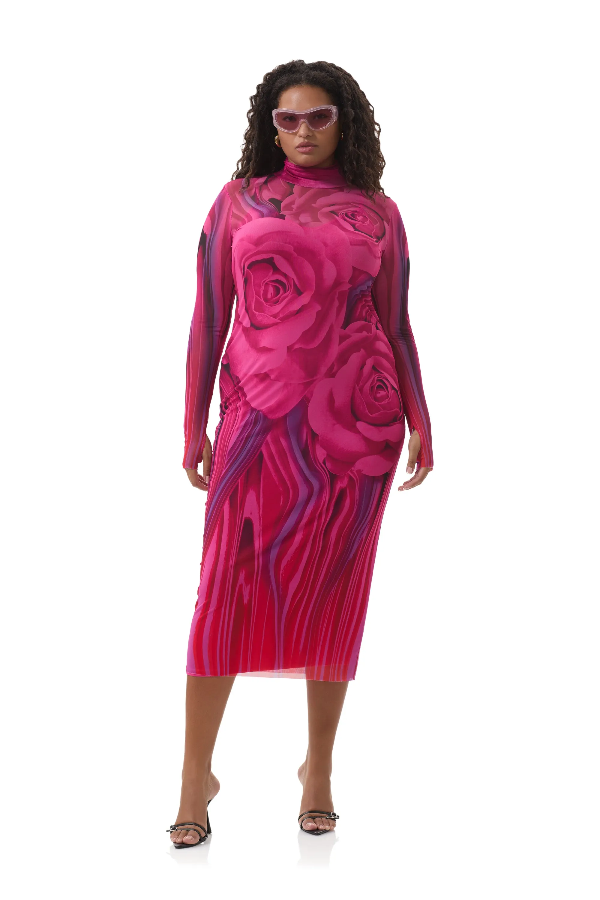 Shailene Dress - Fuchsia Rose sold by AFRM product image thumbnail 2