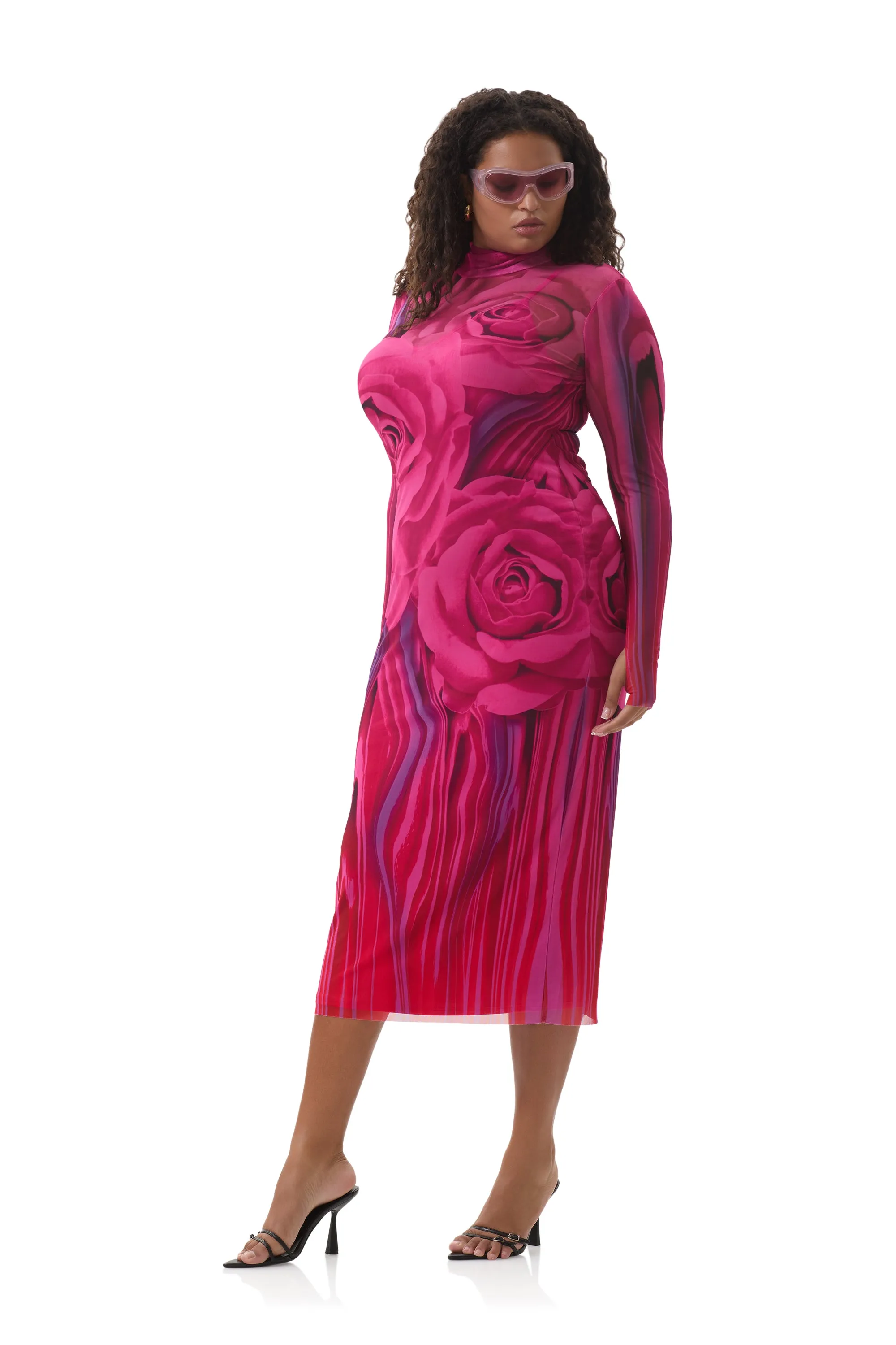 Shailene Dress - Fuchsia Rose sold by AFRM product image thumbnail 4
