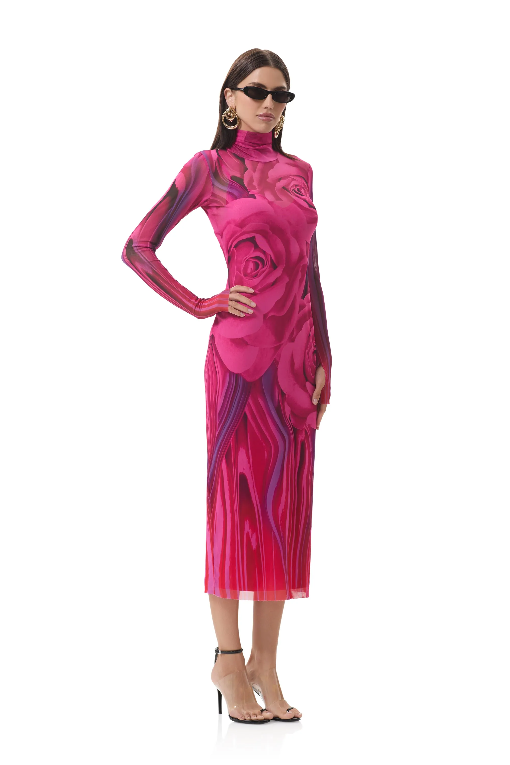 Shailene Dress - Fuchsia Rose sold by AFRM product image thumbnail 3