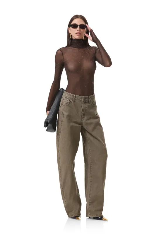 Milo Dew Drop Bodysuit - Espresso sold by AFRM