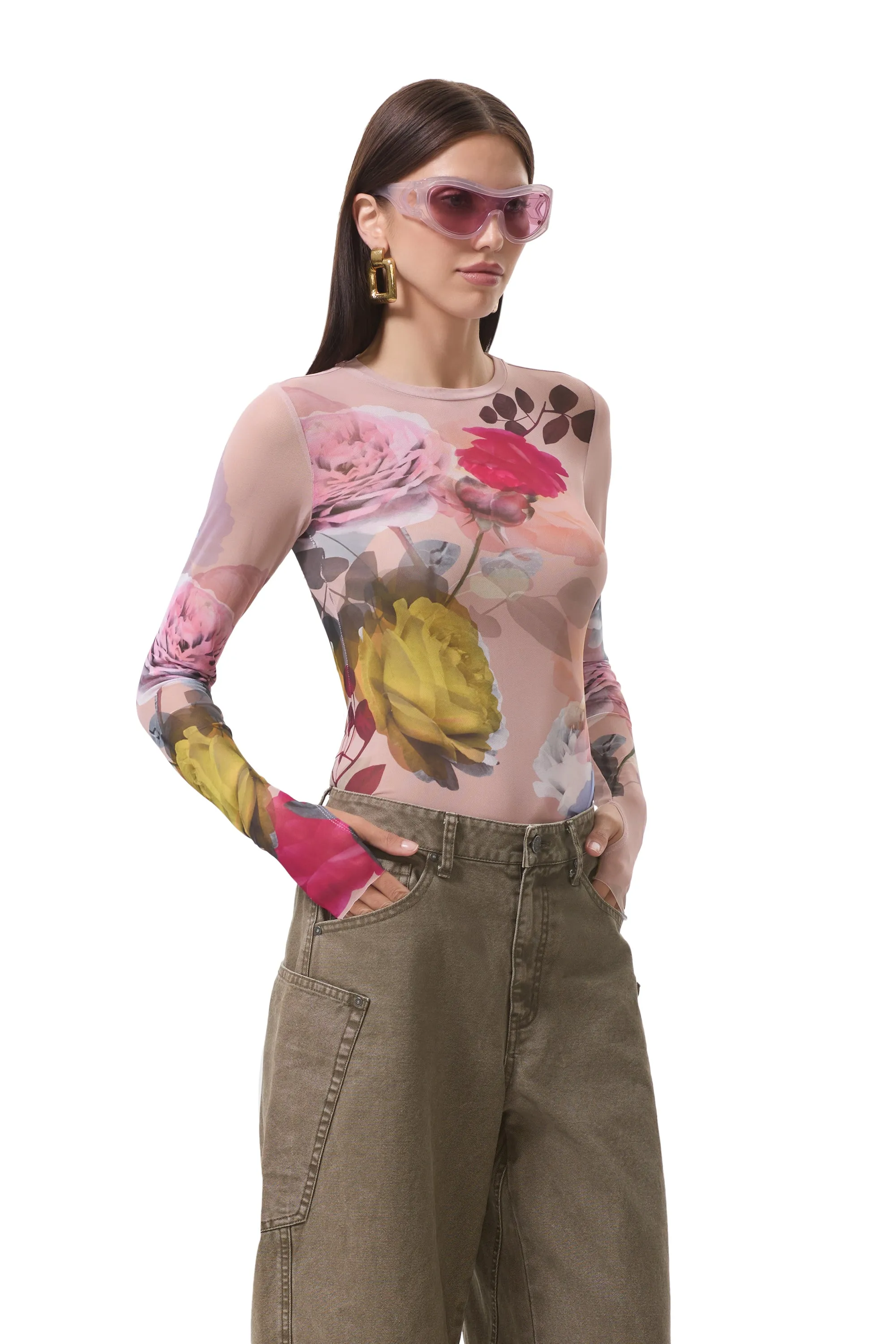 Kaylee Top - Placed Photo Rose sold by AFRM product image thumbnail 4