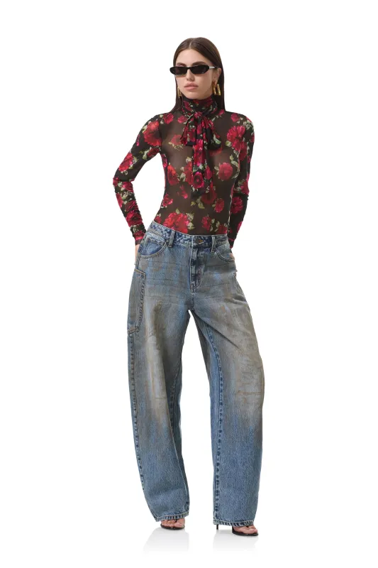 Julien Top - Painted Roses sold by AFRM