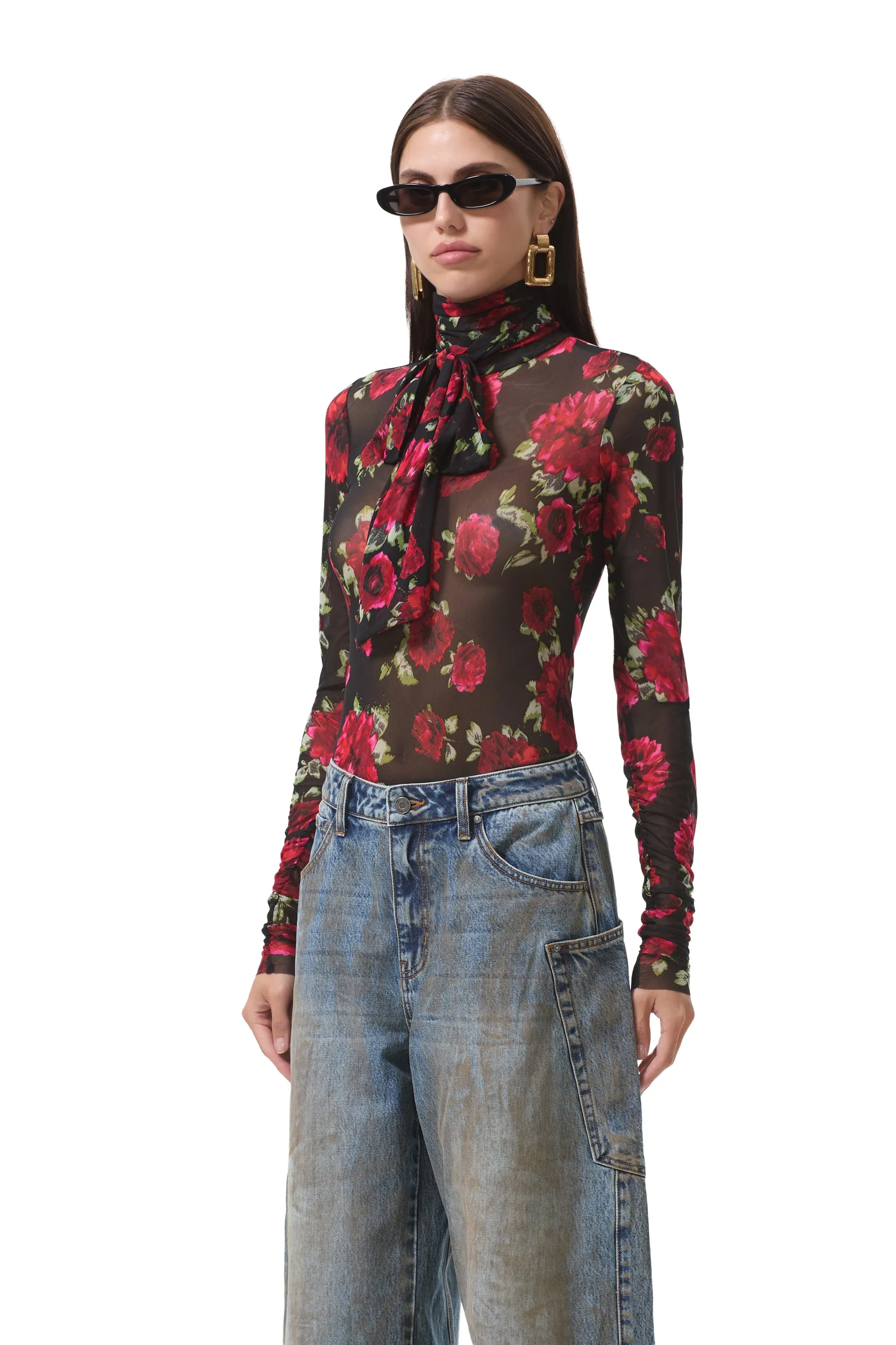 Julien Top - Painted Roses sold by AFRM product image thumbnail 3