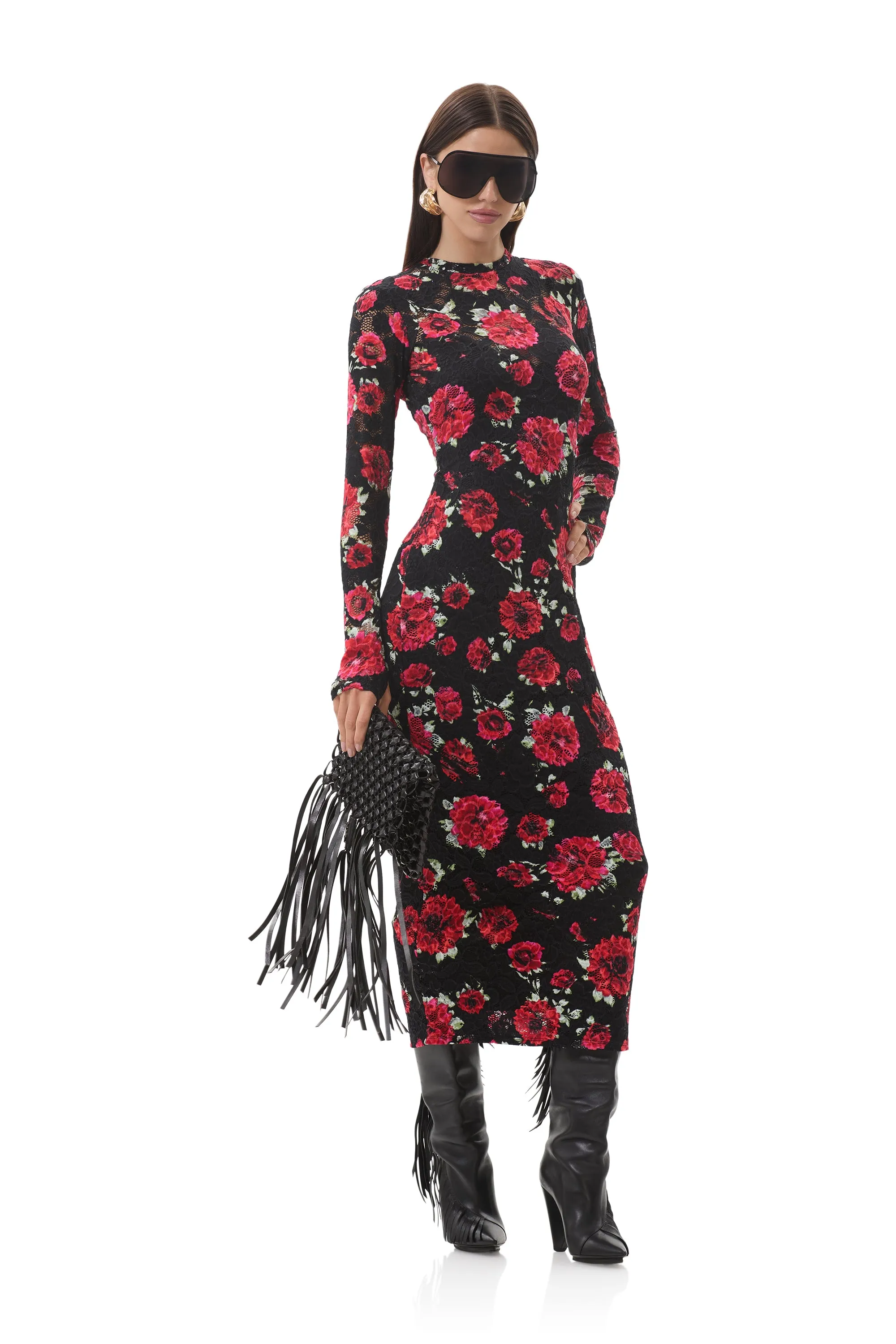 Ashland Crochet Lace Dress - Painted Roses sold by AFRM