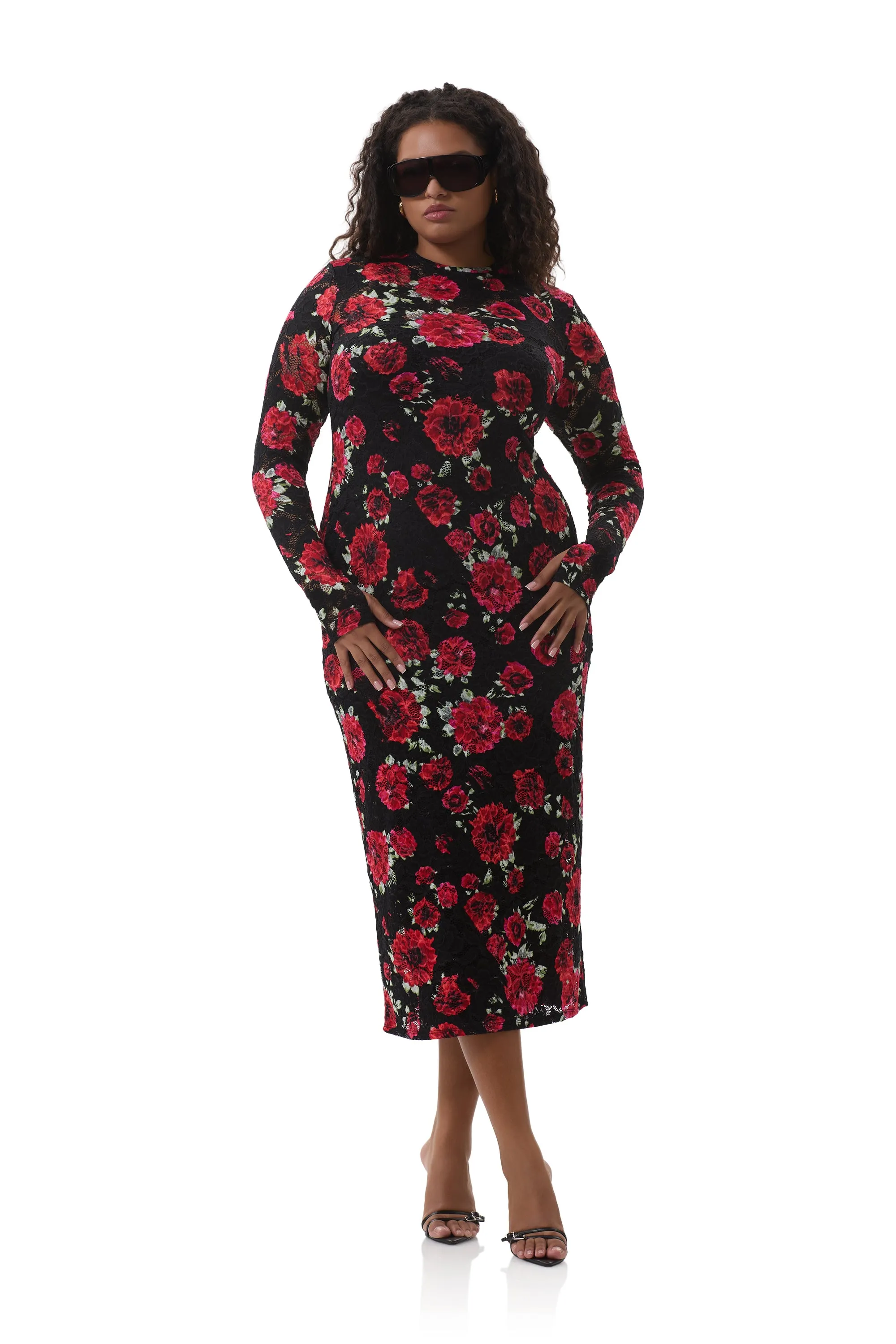 Ashland Crochet Lace Dress - Painted Roses sold by AFRM product image thumbnail 2