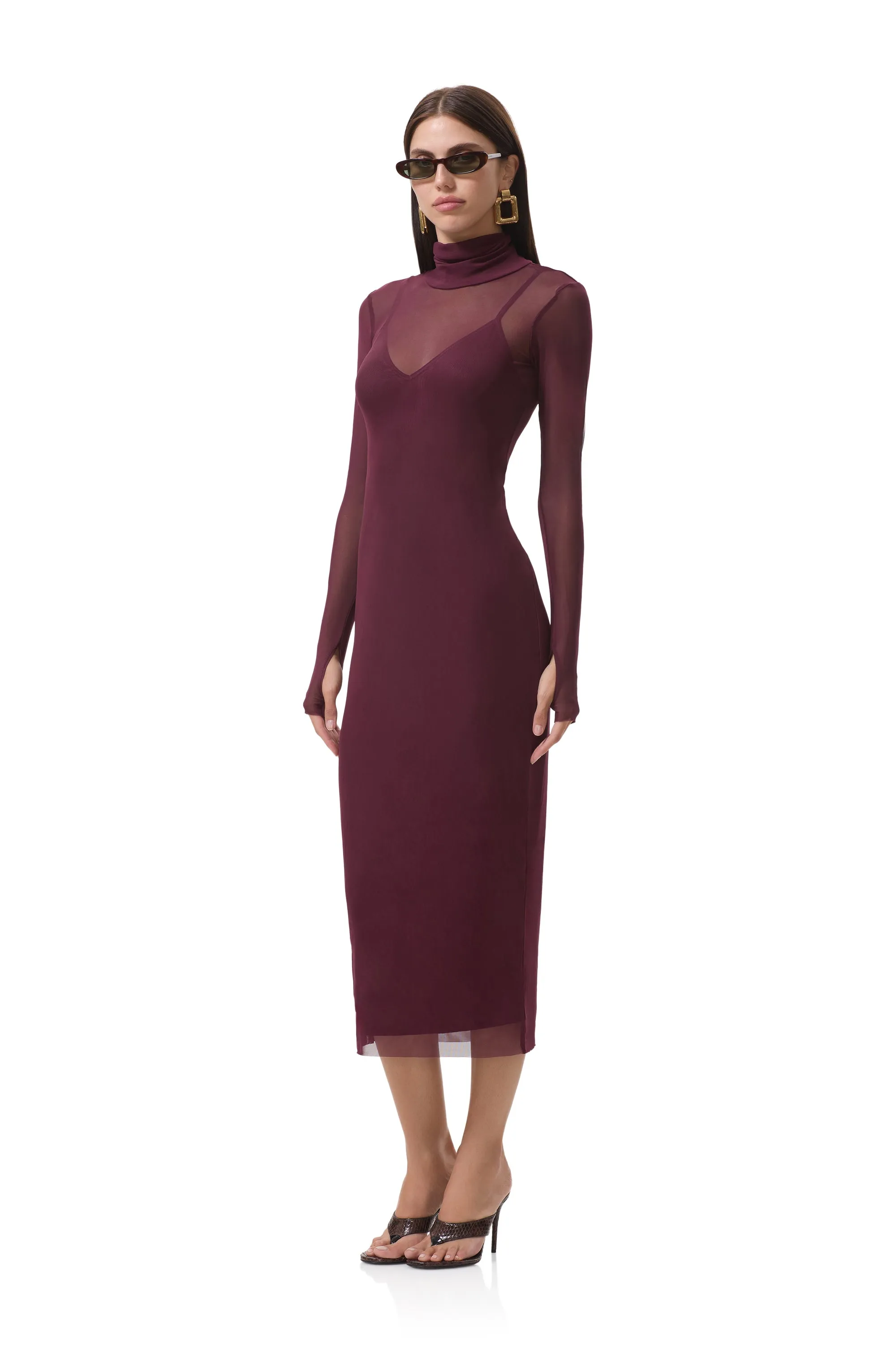 Shailene Dress - Fig sold by AFRM product image thumbnail 3