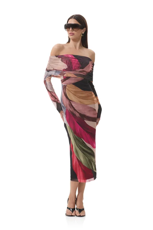 Cornelia Dress - Feather Fan sold by AFRM