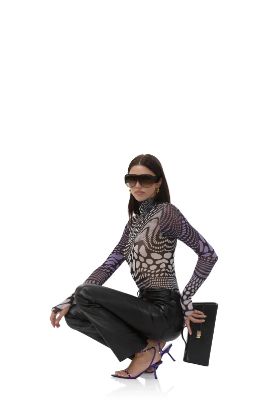 Zadie Top - Violet Swirl Dots sold by AFRM