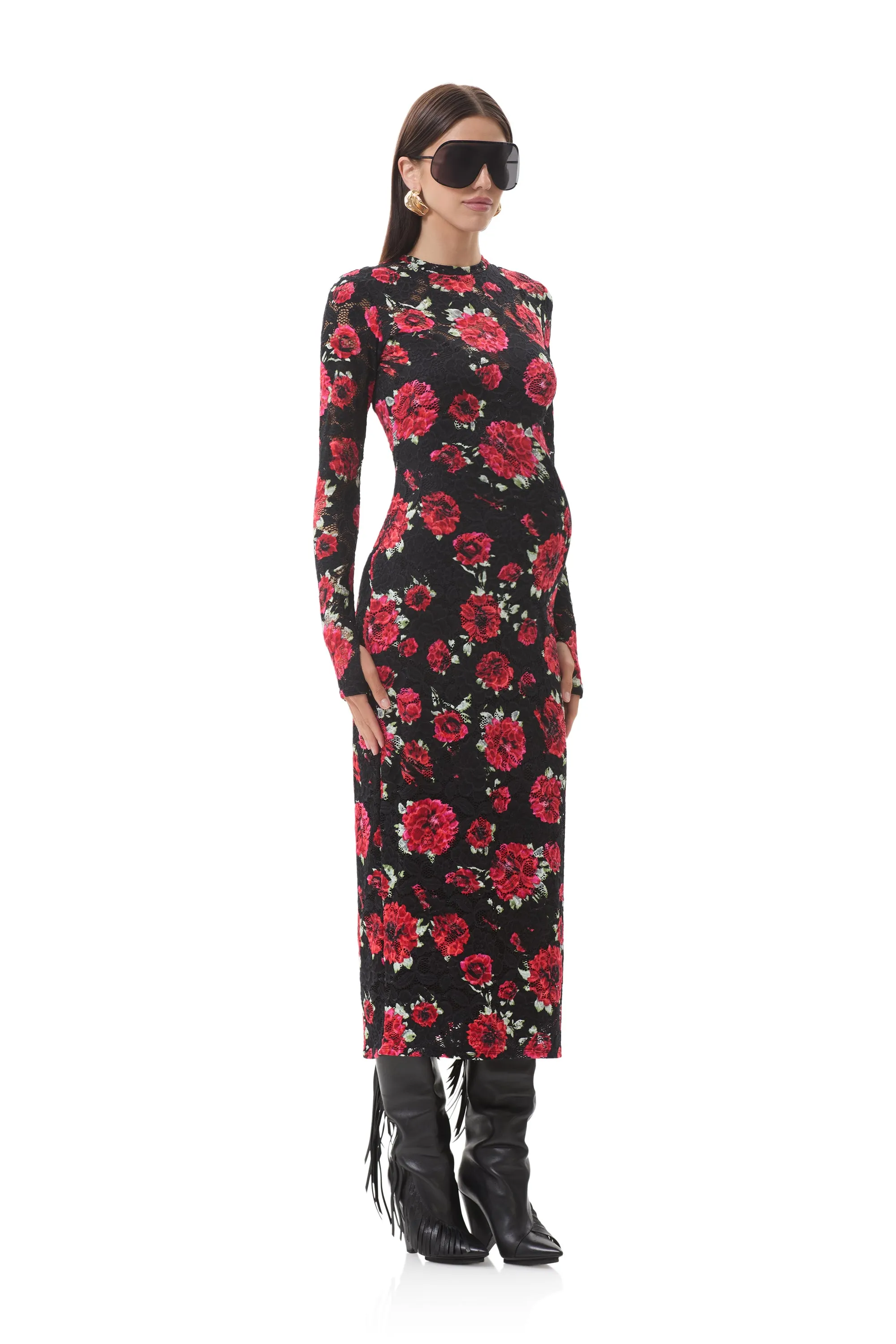 Ashland Crochet Lace Dress - Painted Roses sold by AFRM product image thumbnail 2