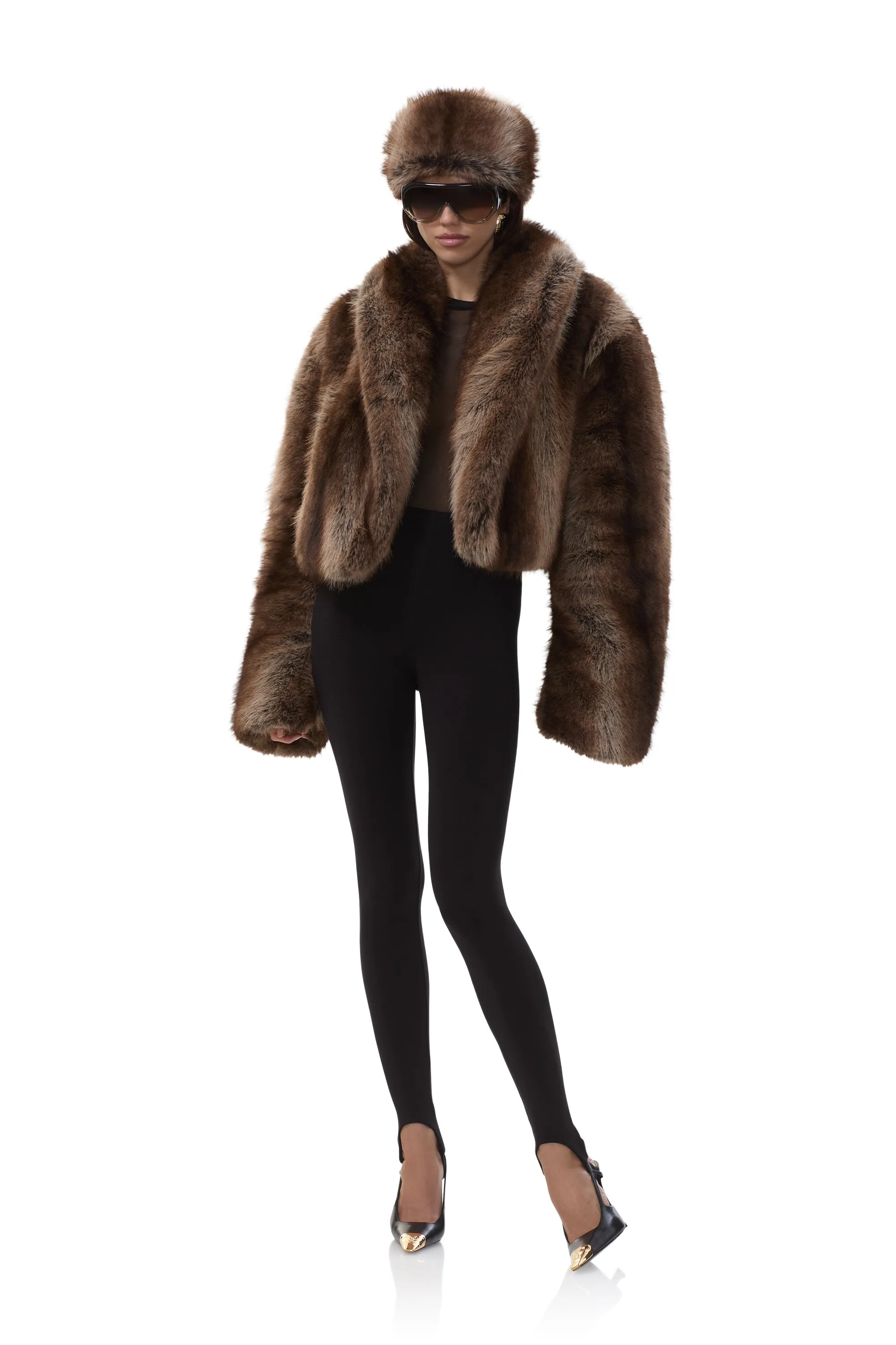 AFRM Fur Hat - Stripe Taupe sold by AFRM product image thumbnail 2