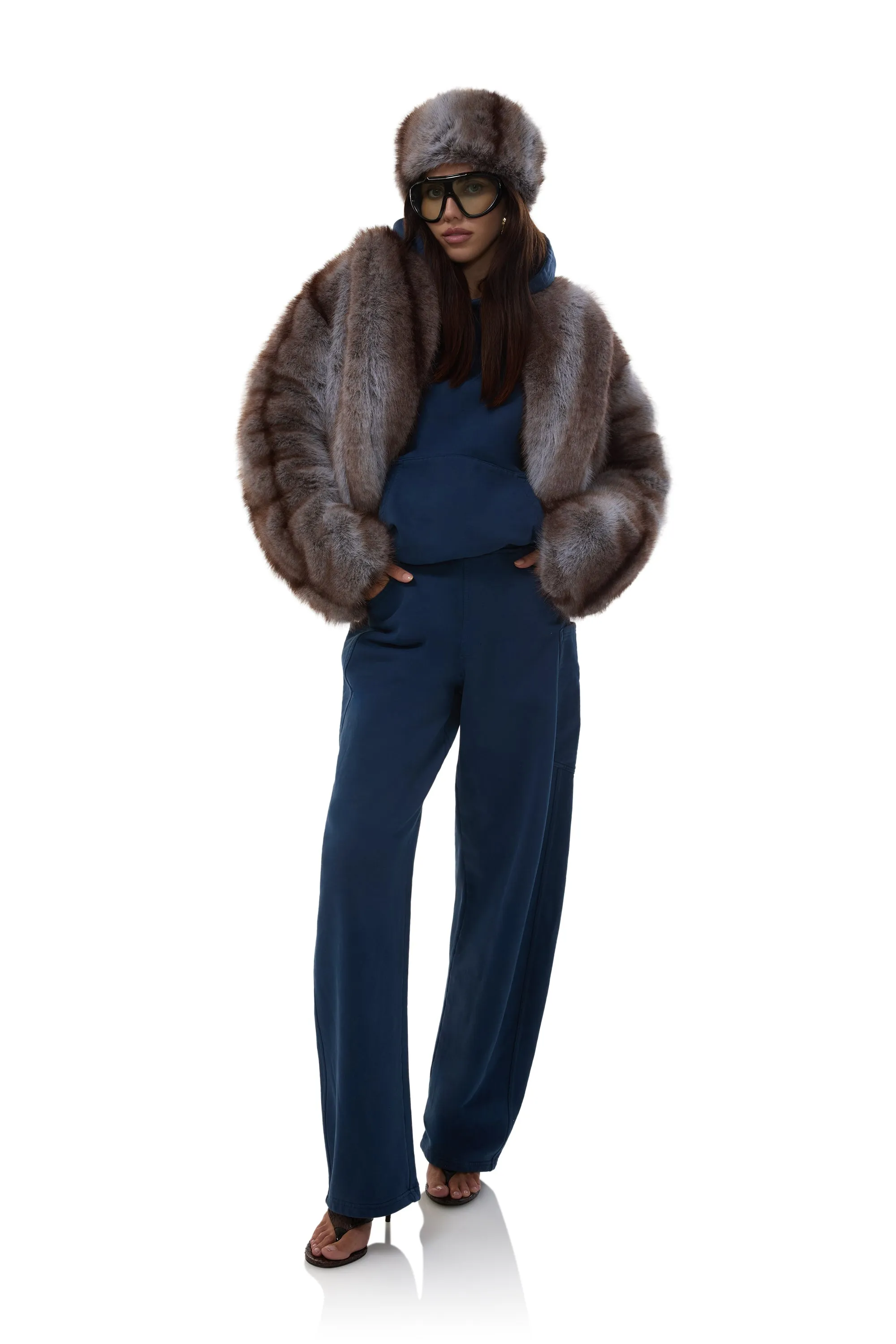 AFRM Fur Hat - Lilac Brown Stripe sold by AFRM product image thumbnail 2