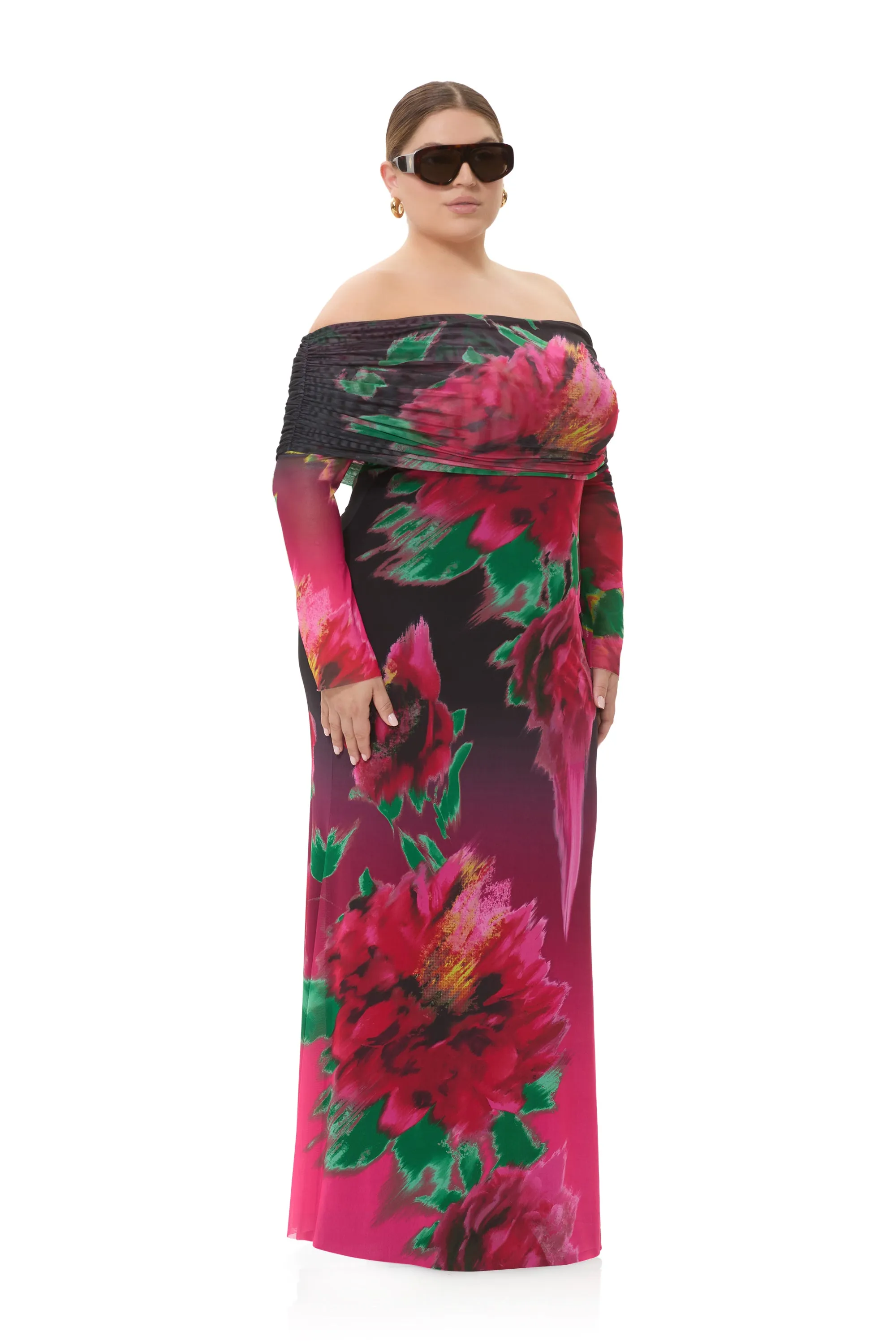 Thelma Dress - Pink Blur Blossom sold by AFRM product image thumbnail 4